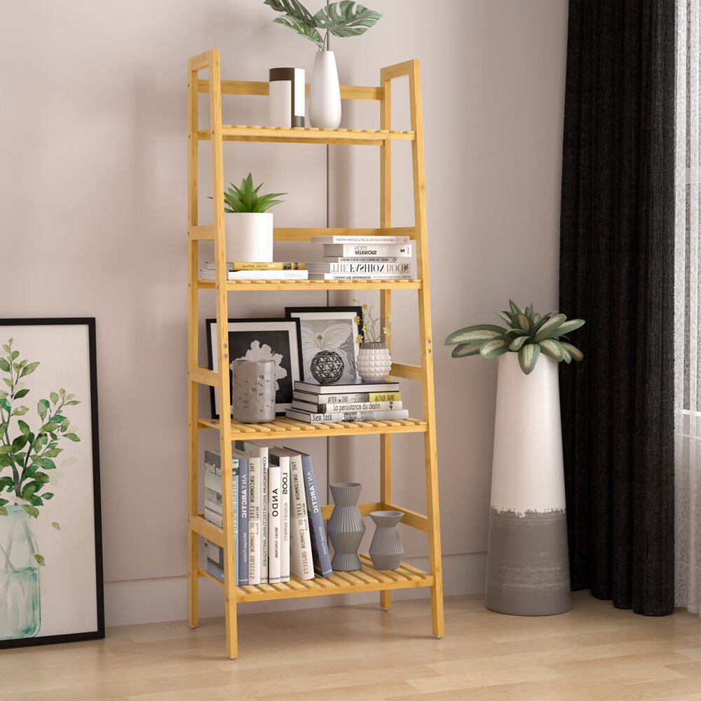 Standregal Bambus 123x48x32cm