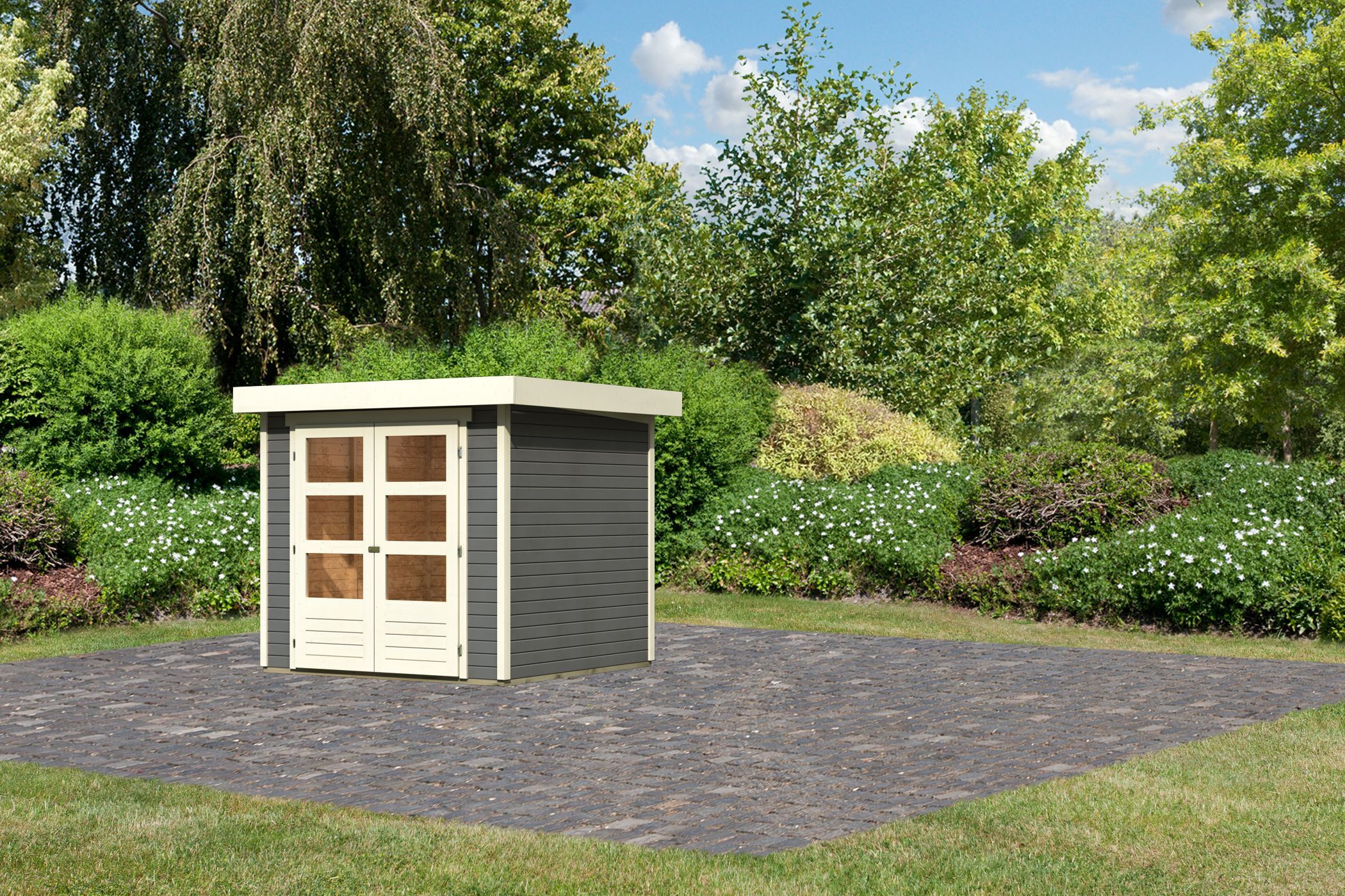 Karibu Gartenhaus Askola 2, naturbelassen