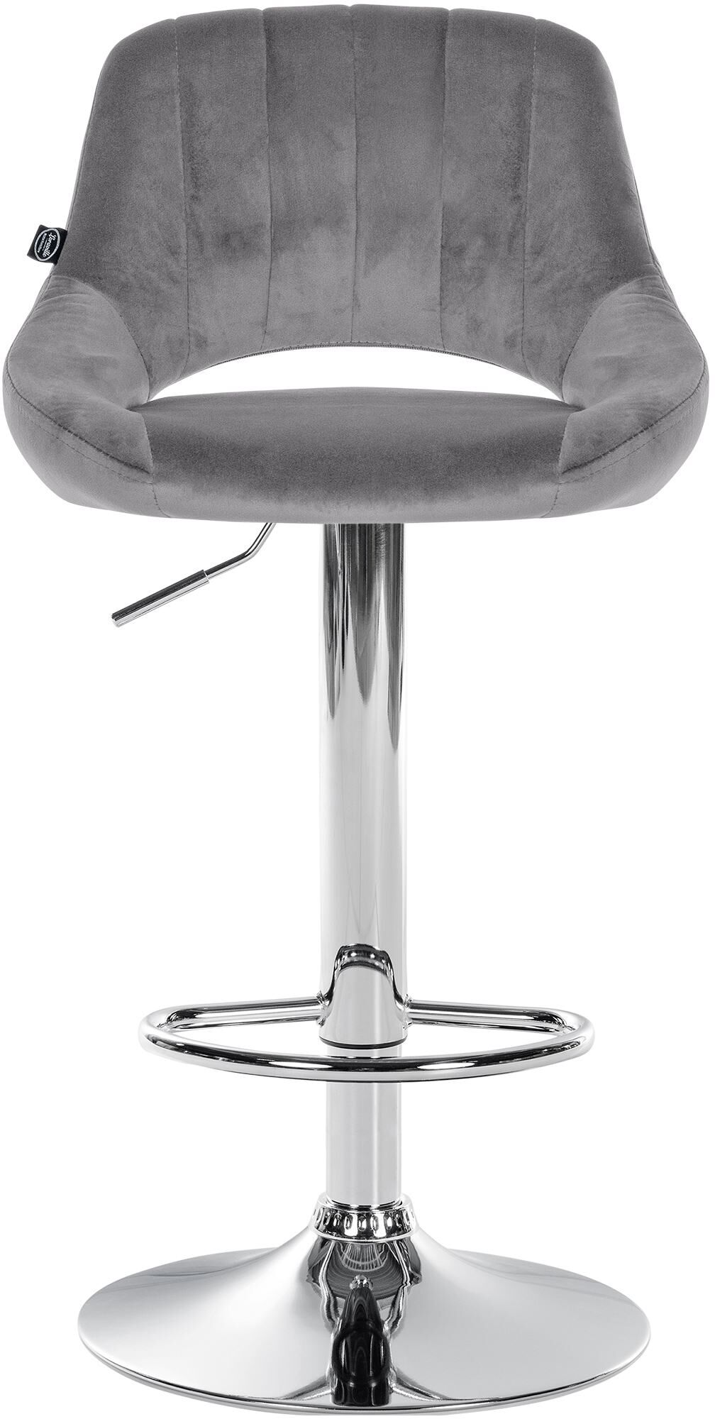 2er Set Barhocker Milet Samt C, dunkelgrau