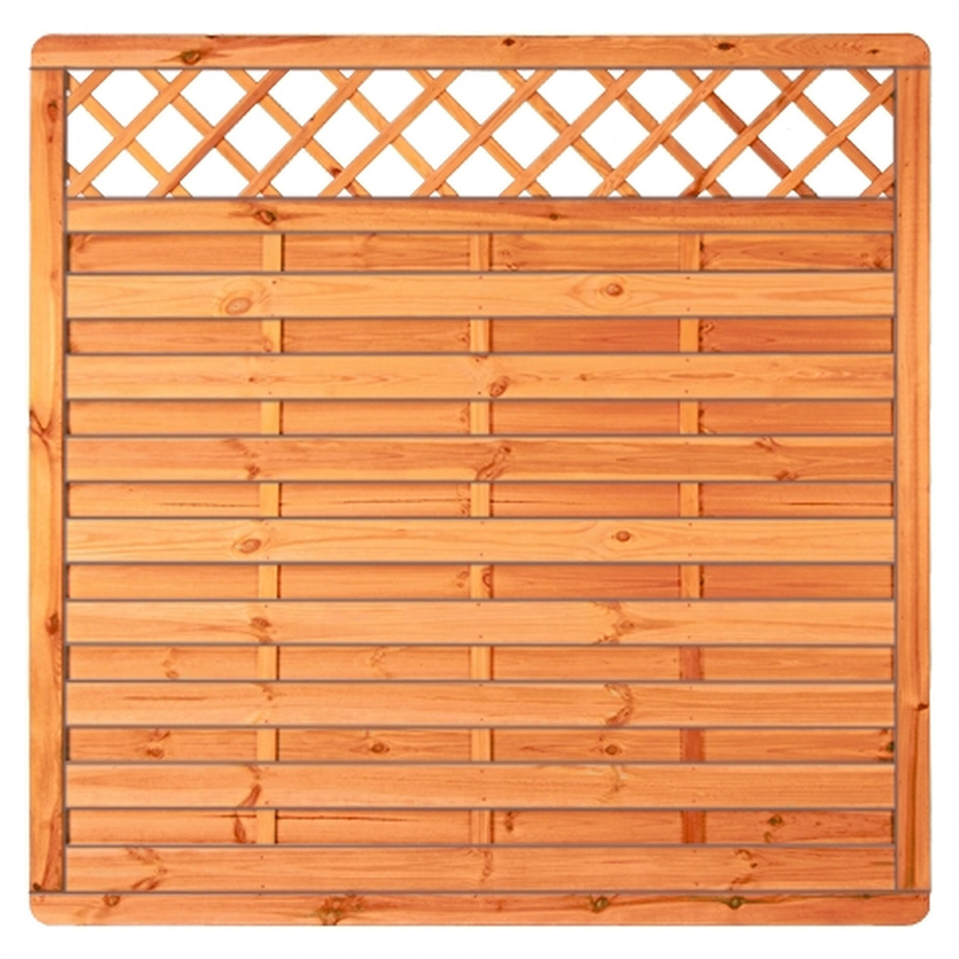 SUNLINE-Serie Ranki, 180 x 180 cm, Rahmen 45 x 45 mm, pinienfarbig lasiert