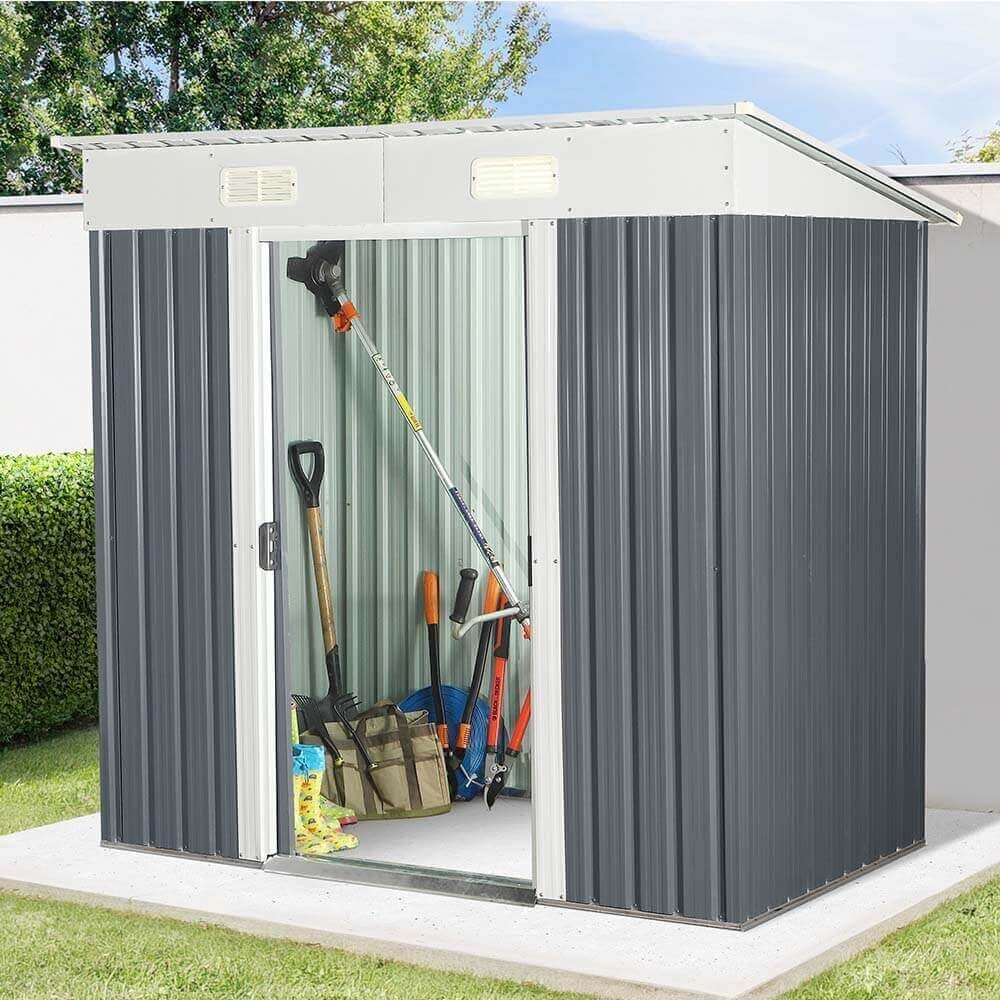 Geräteschuppen aus verzinktem Stahl BOHIO M - 195 x 184 cm