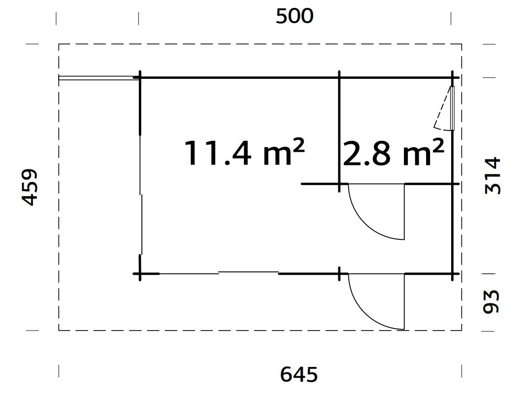 Palmako Ferienhaus Cecilia 14,2 m2