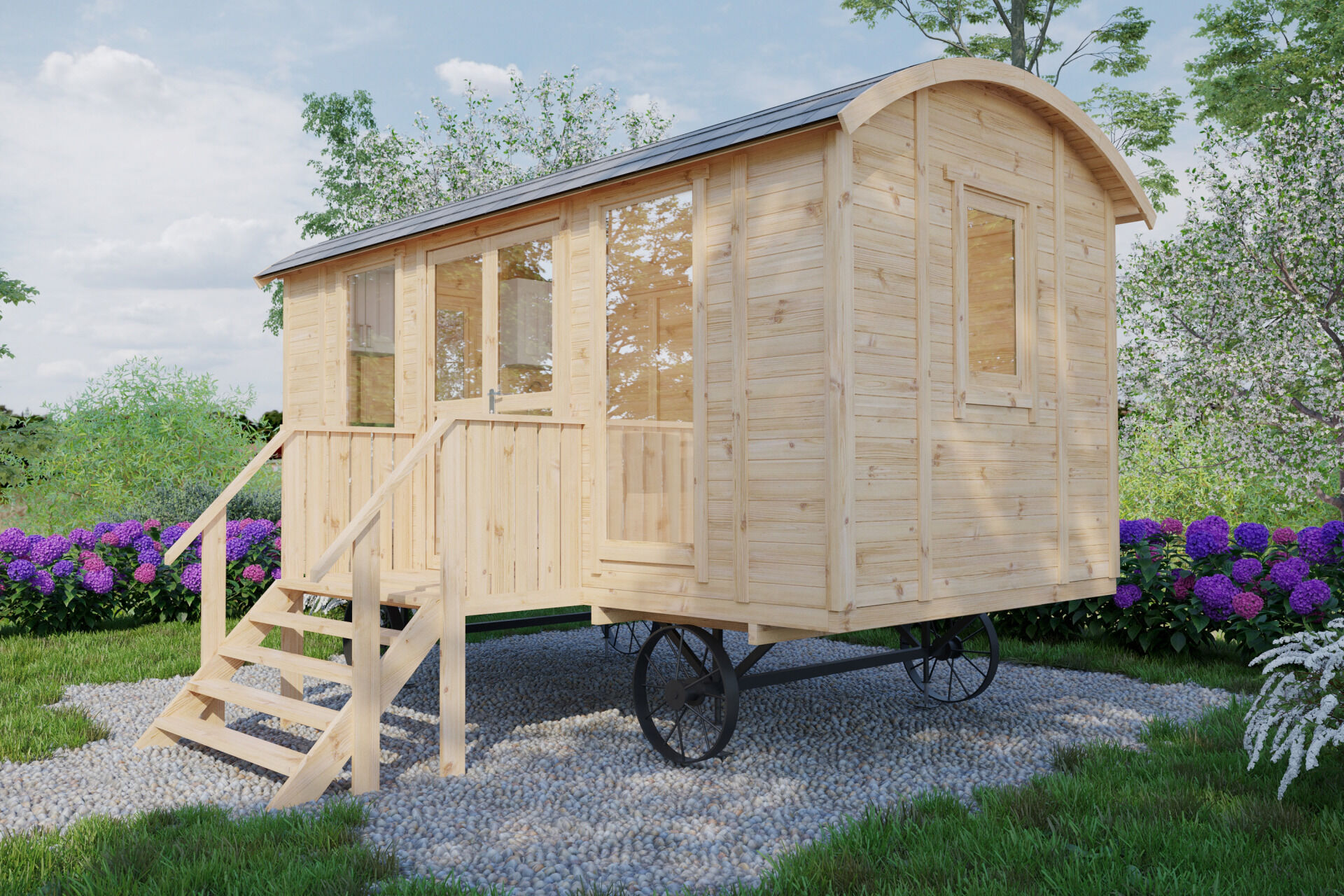 Tinyhaus Bauwagen Zirkuswagen Schäferwagen Pipowagen XXL 480, ohne Räderset