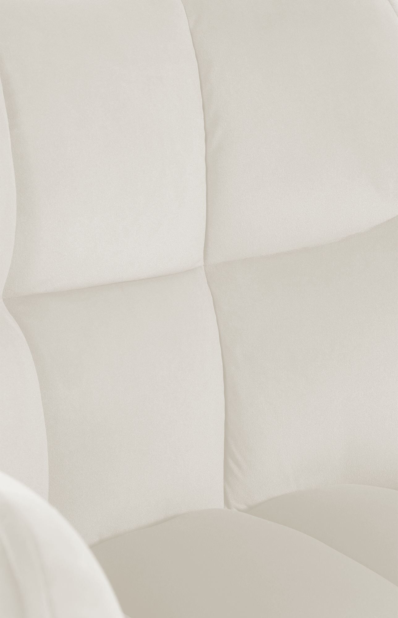 Esszimmerstuhl Swing Samt edelstahl, creme