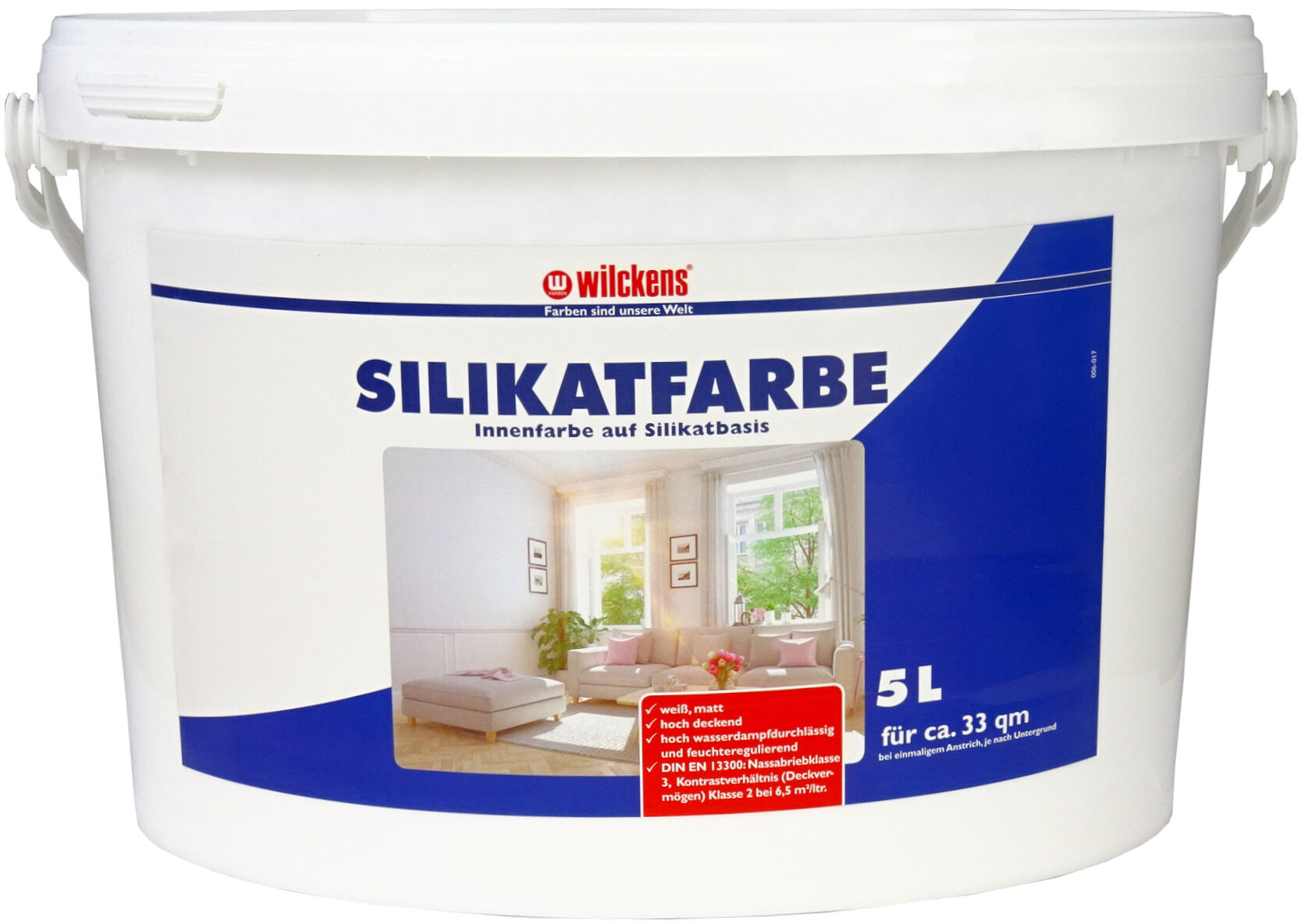 Wilckens Silikatfarbe Weiß innen matt 5l