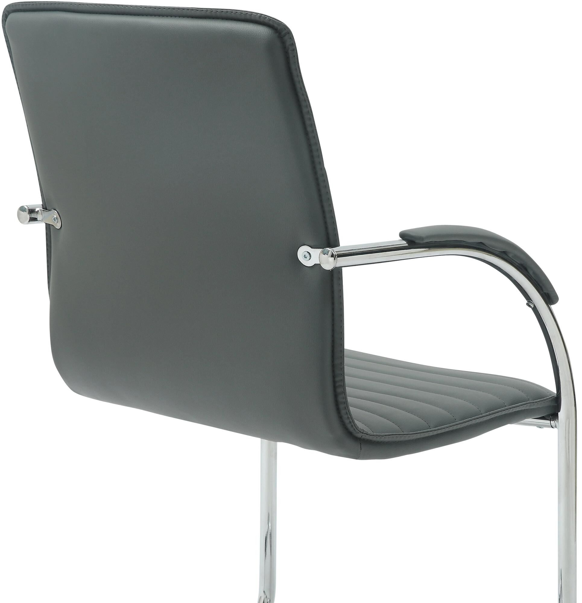 2er Set Besucherstühle Tira Kunstleder, grau