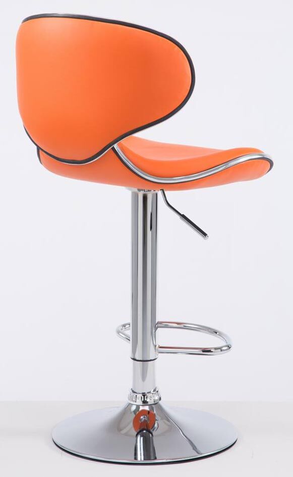 2er Set Barhocker Las Vegas V2 Kunstleder chrom, orange