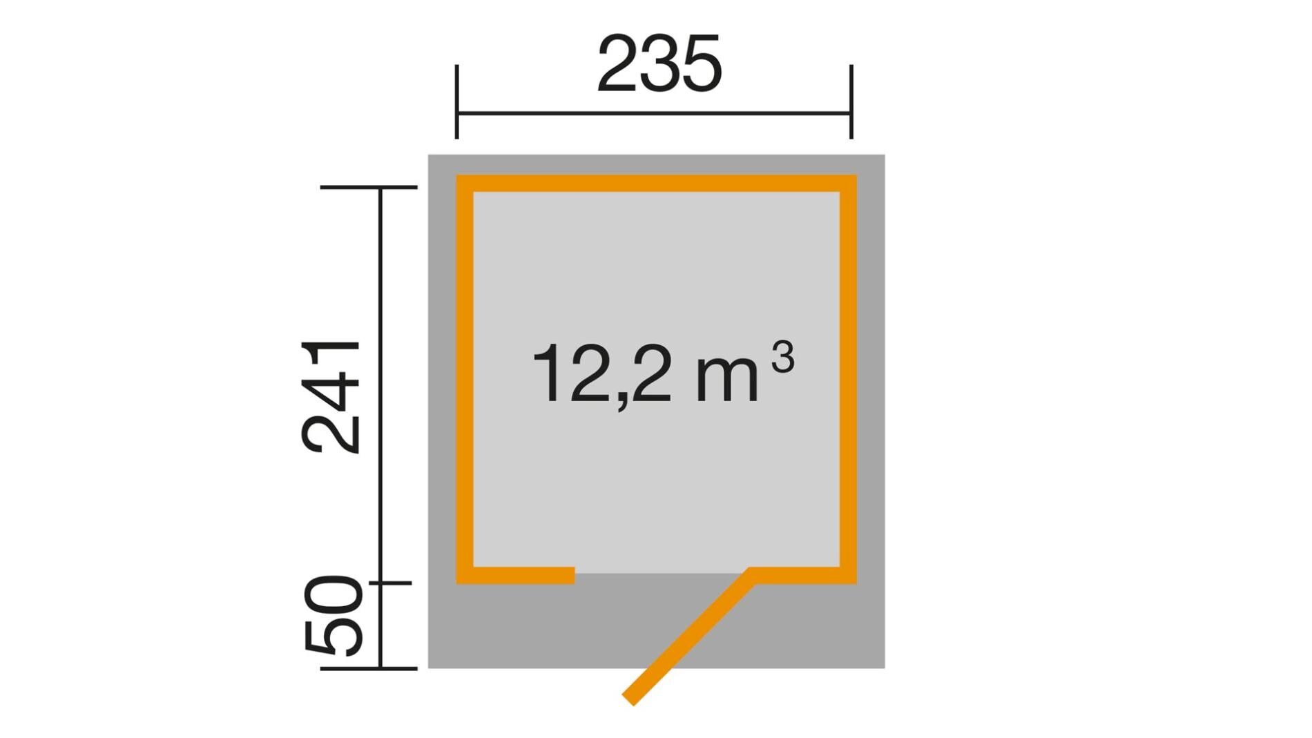weka Design-Gartenhaus wekaLine 172 2,8x3,2m