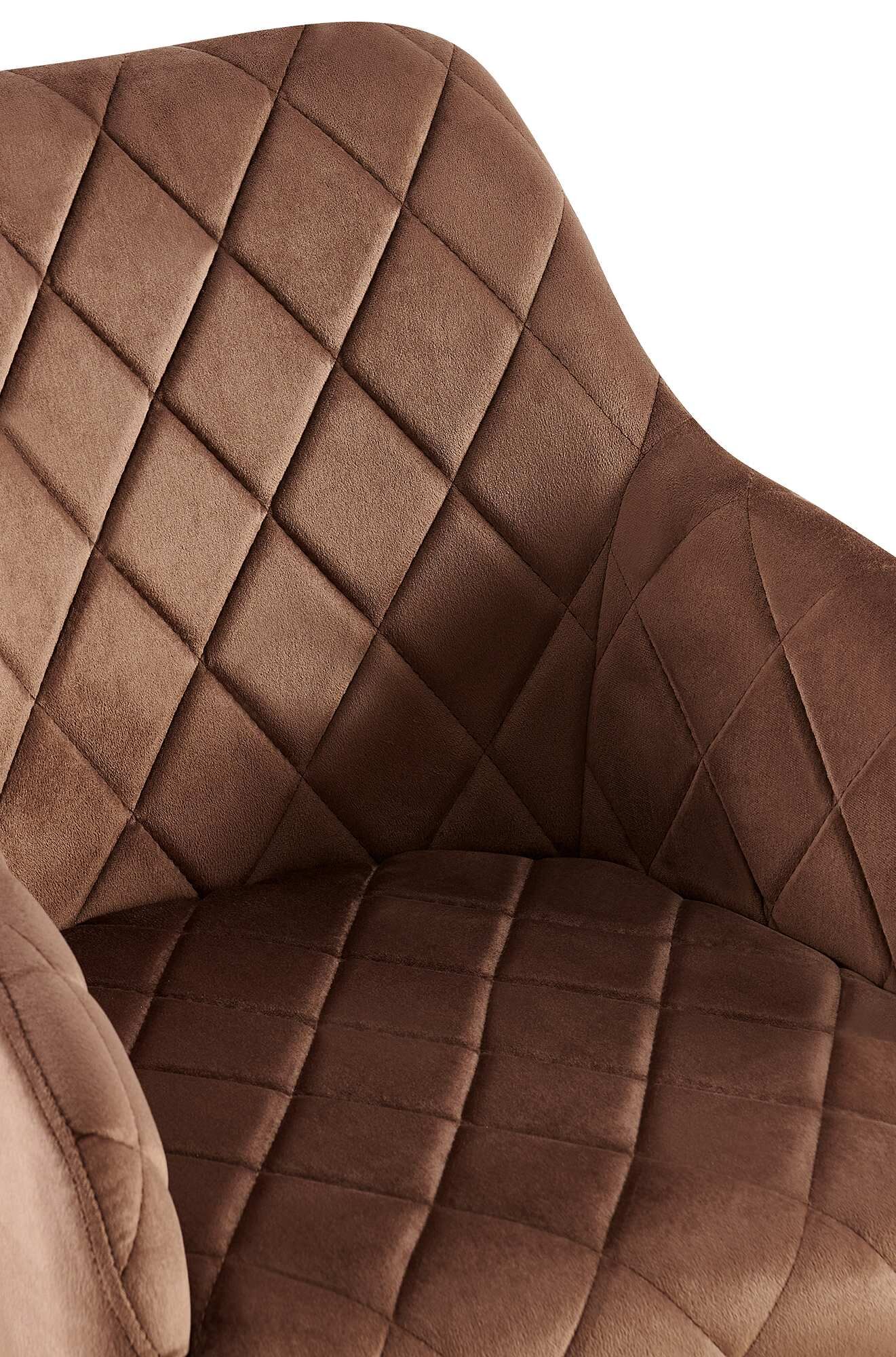 Esszimmerstuhl Monett Samt B, braun