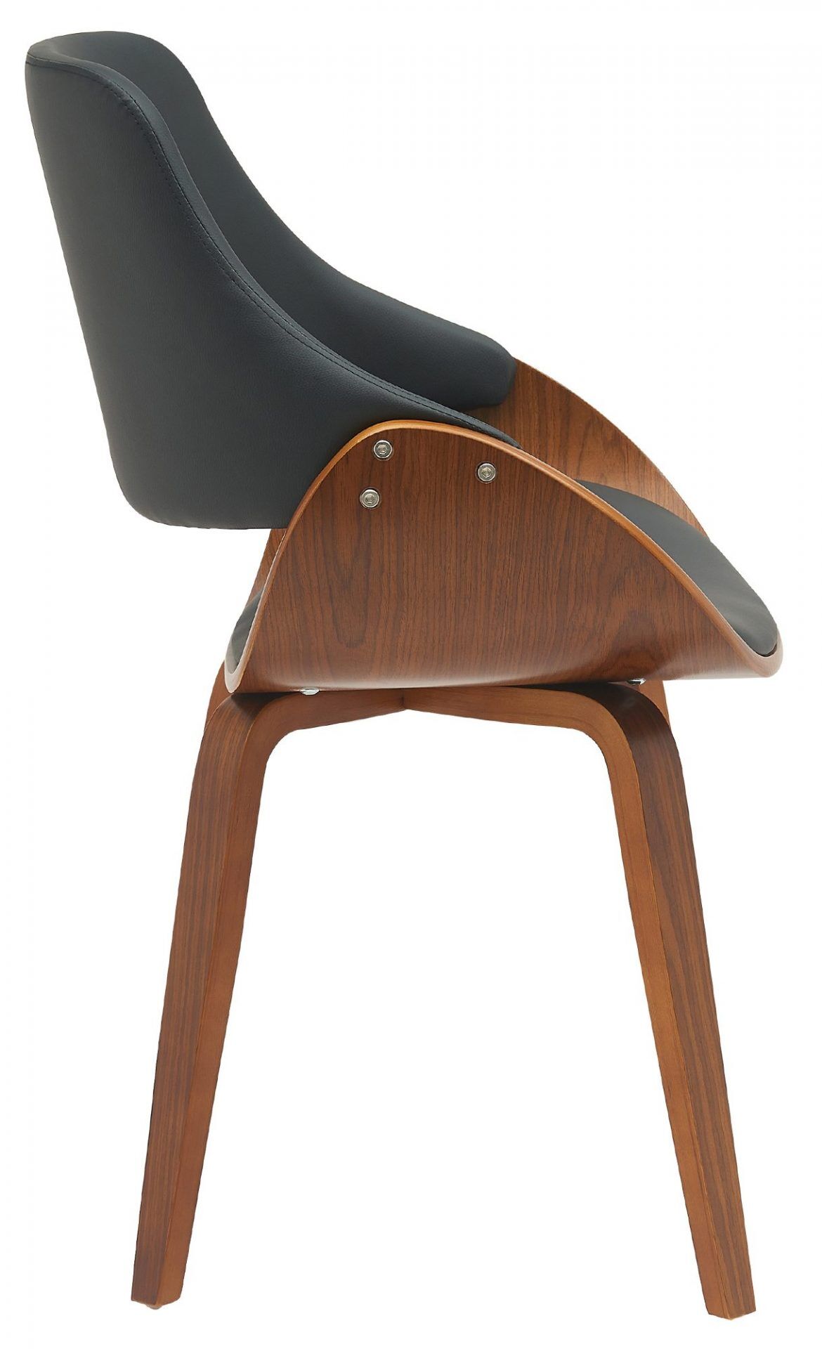 Esszimmerstuhl Vangale Kunstleder, walnuss/schwarz
