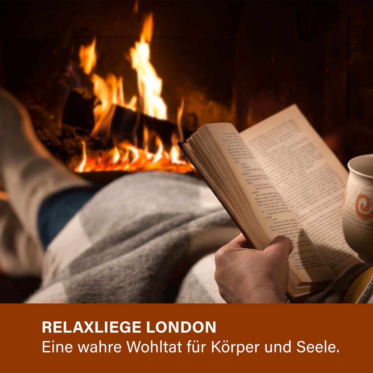 Relaxliege London Anthrazit Webstoff