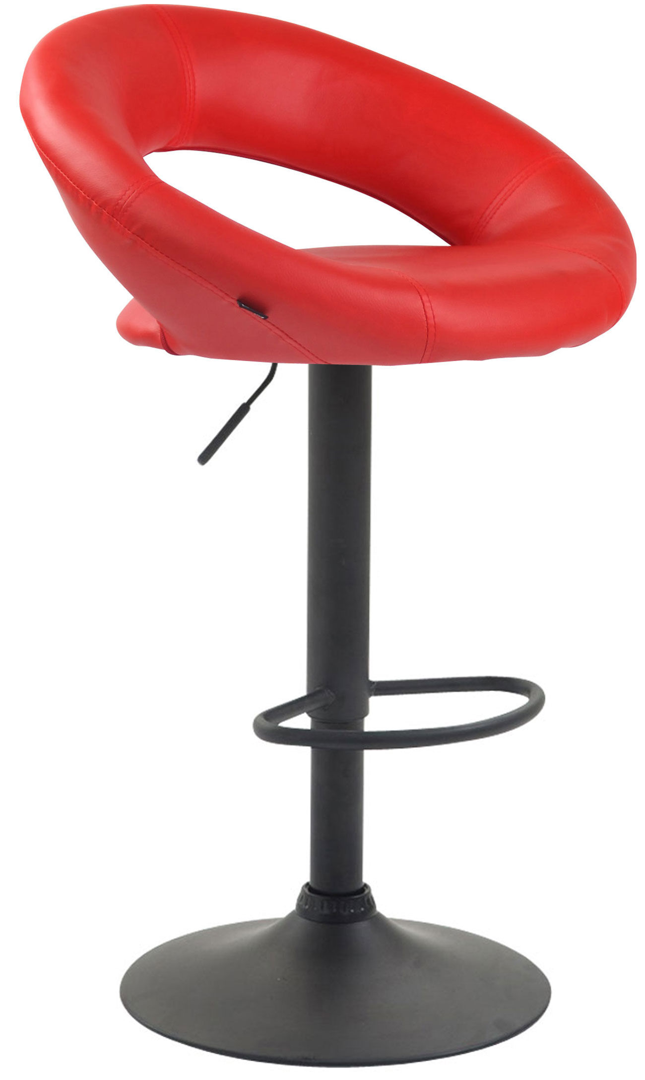 Barhocker Olinda Kunstleder schwarz, rot