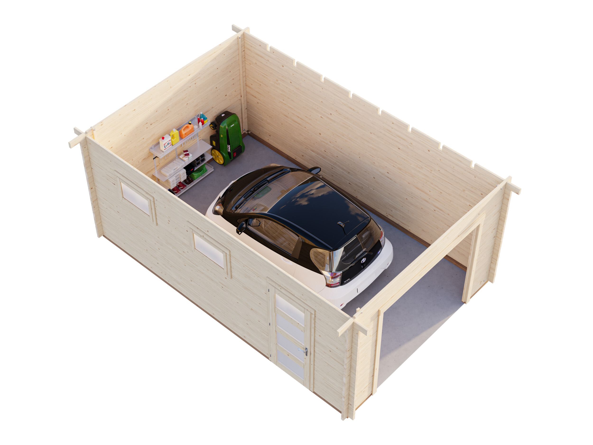 Flachdach Holzgarage Rasmus 19,0 m²