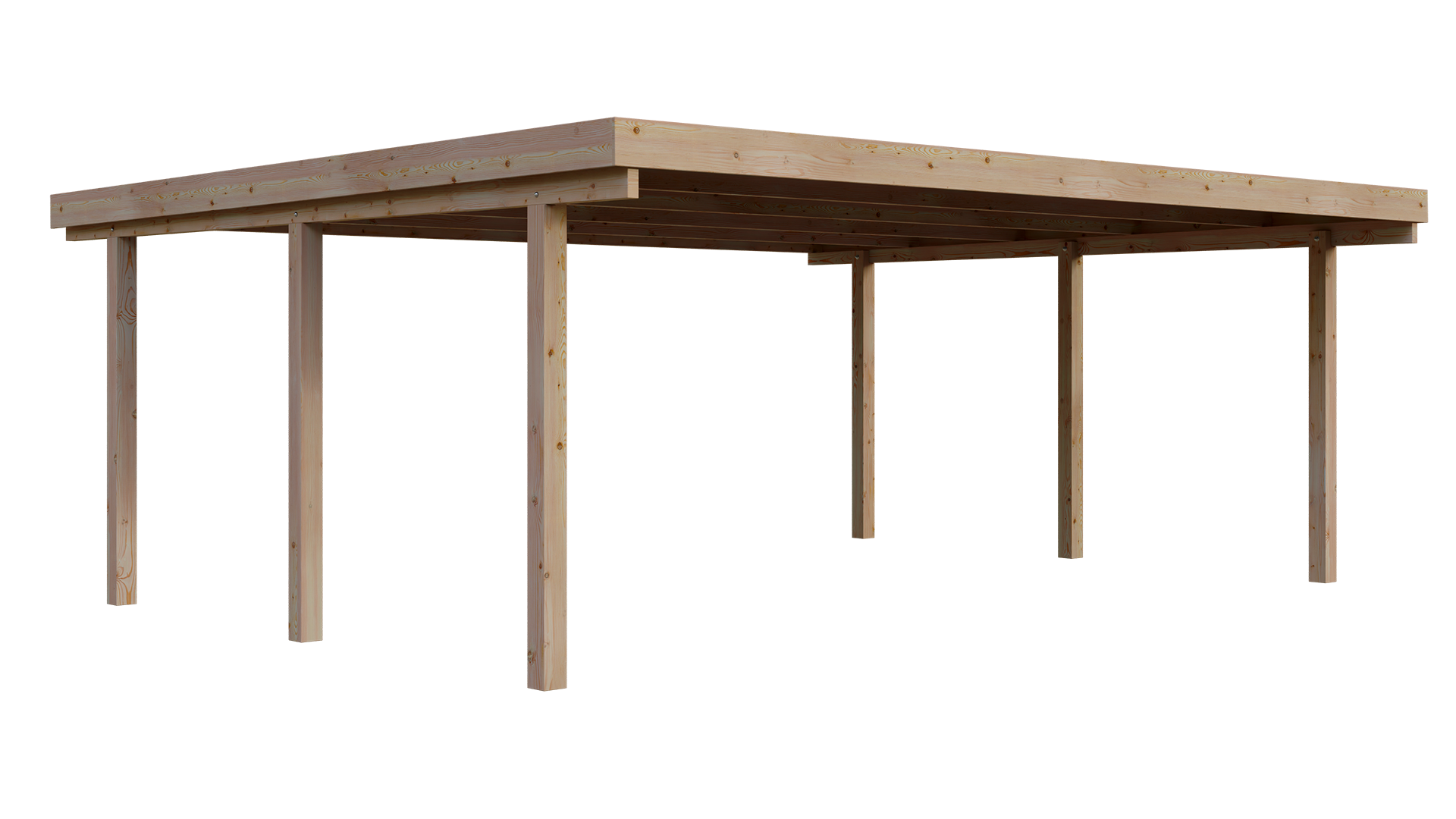 Carport Holz 610x510cm Lärche