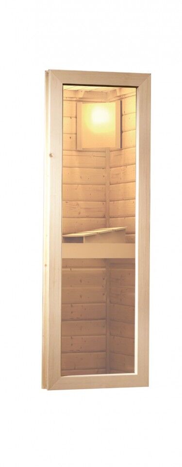 63091 Saunafenster 40 x 1220 x 420 mm Klarglas verpackt naturbelassen