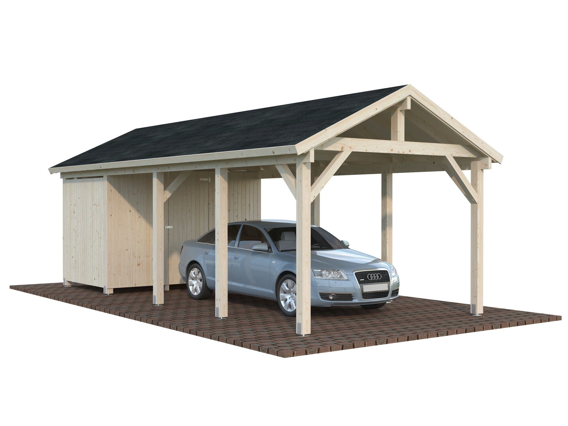 Palmako Carport Robert 23,1 m2 mit Geräteraum