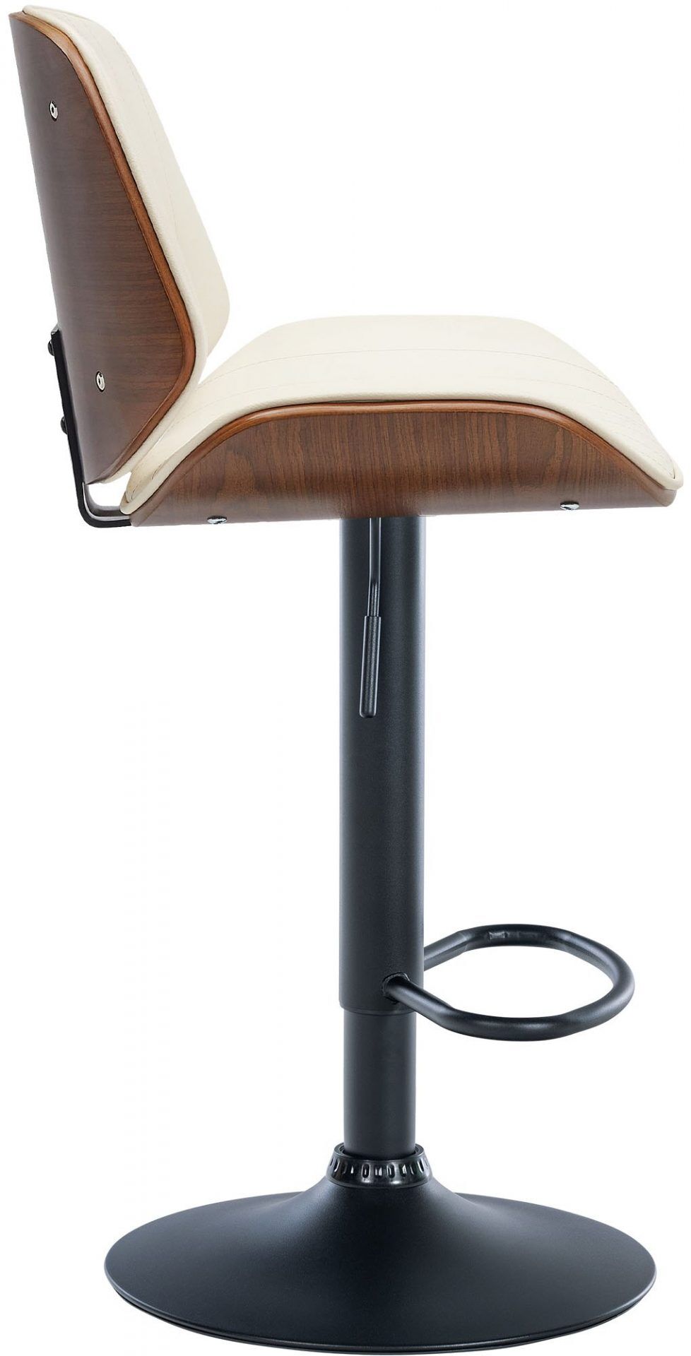 2er Set Barhocker Nova Kunstleder, walnuss/creme