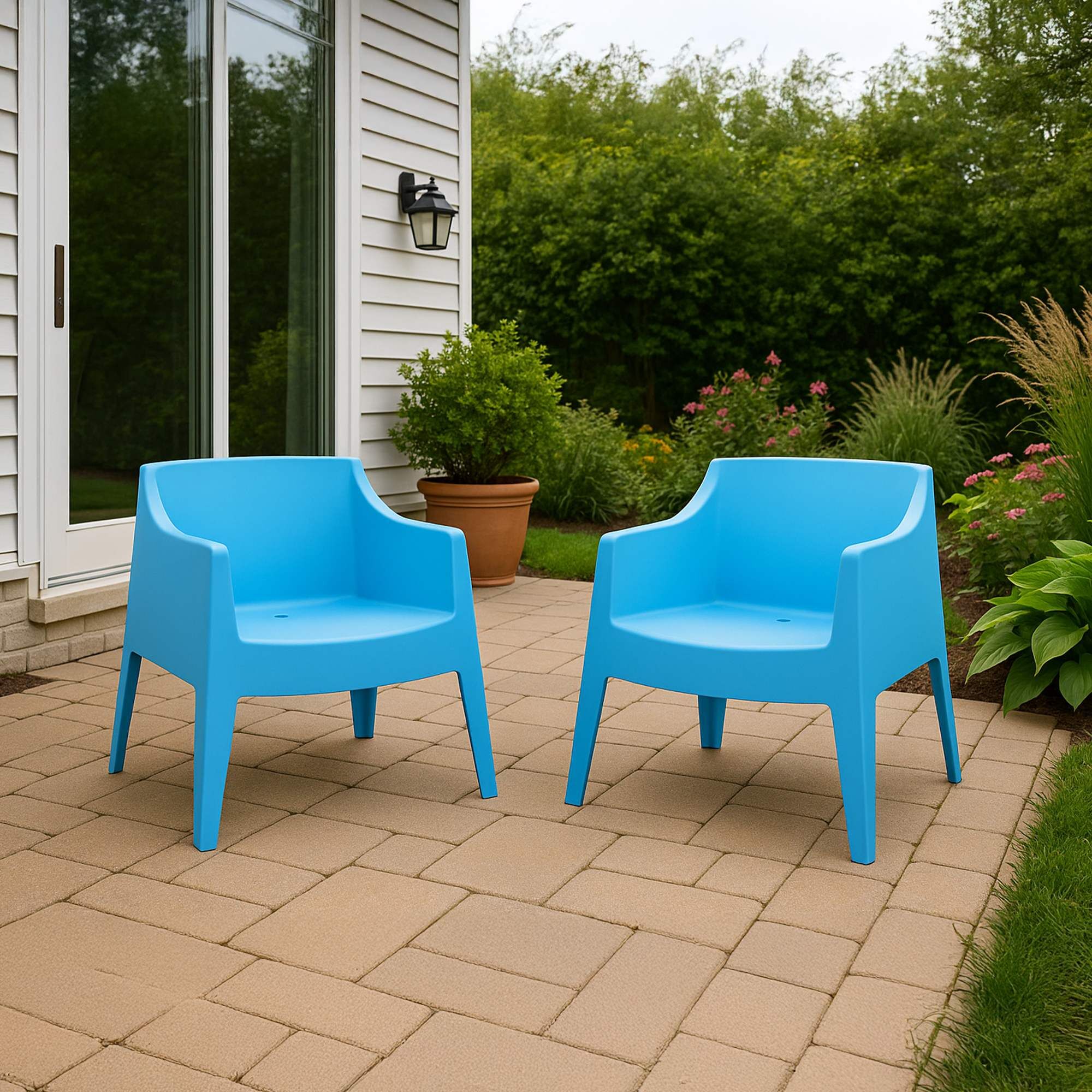 4er Set Stühle Bartal, blau