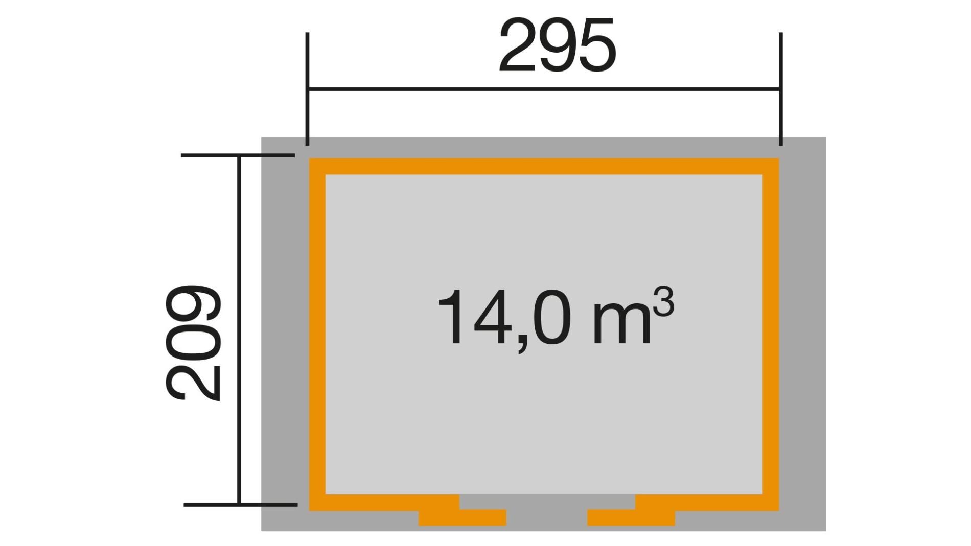 weka Schiebetürhaus 228 Gartenhaus 3,4x2,4m