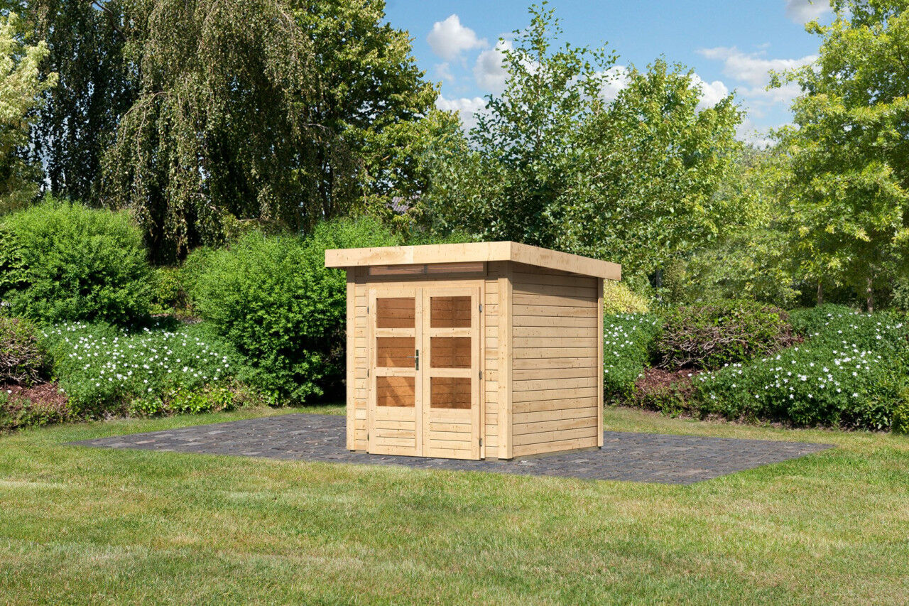 Pultdach Gartenhaus Kandern 1 natur