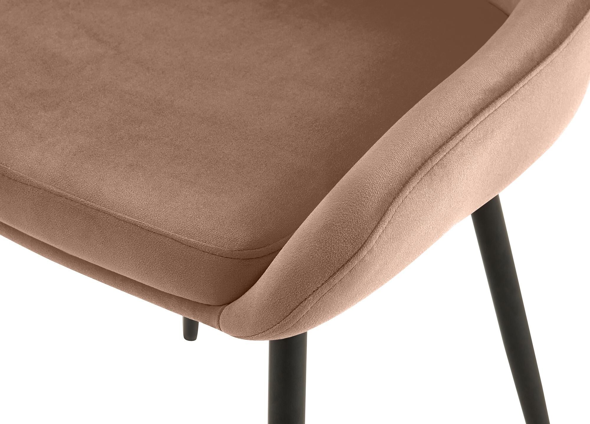 2er Set Esszimmerstuhl Elmira Samt schwarz, braun