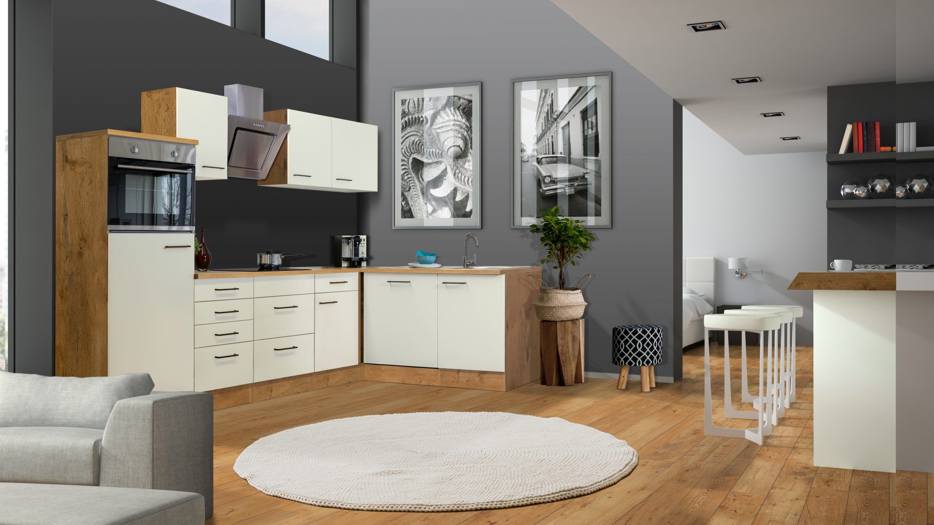 Winkelküche Avila 280x170 cm mit E-Geräten