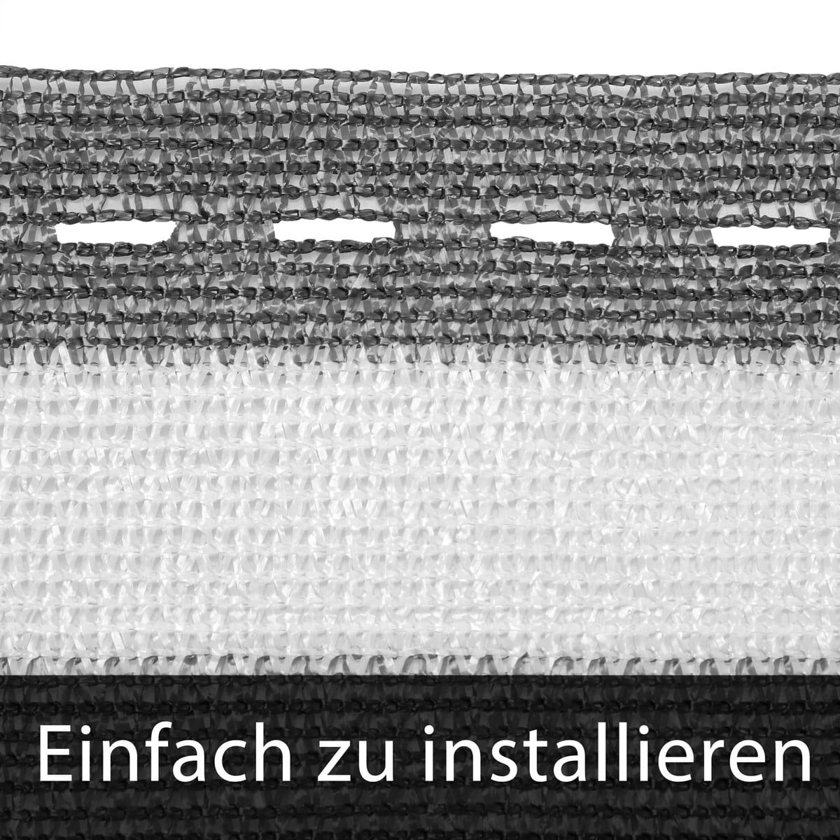 Balkonsichtschutz Grau/Weiß 1,4x10m