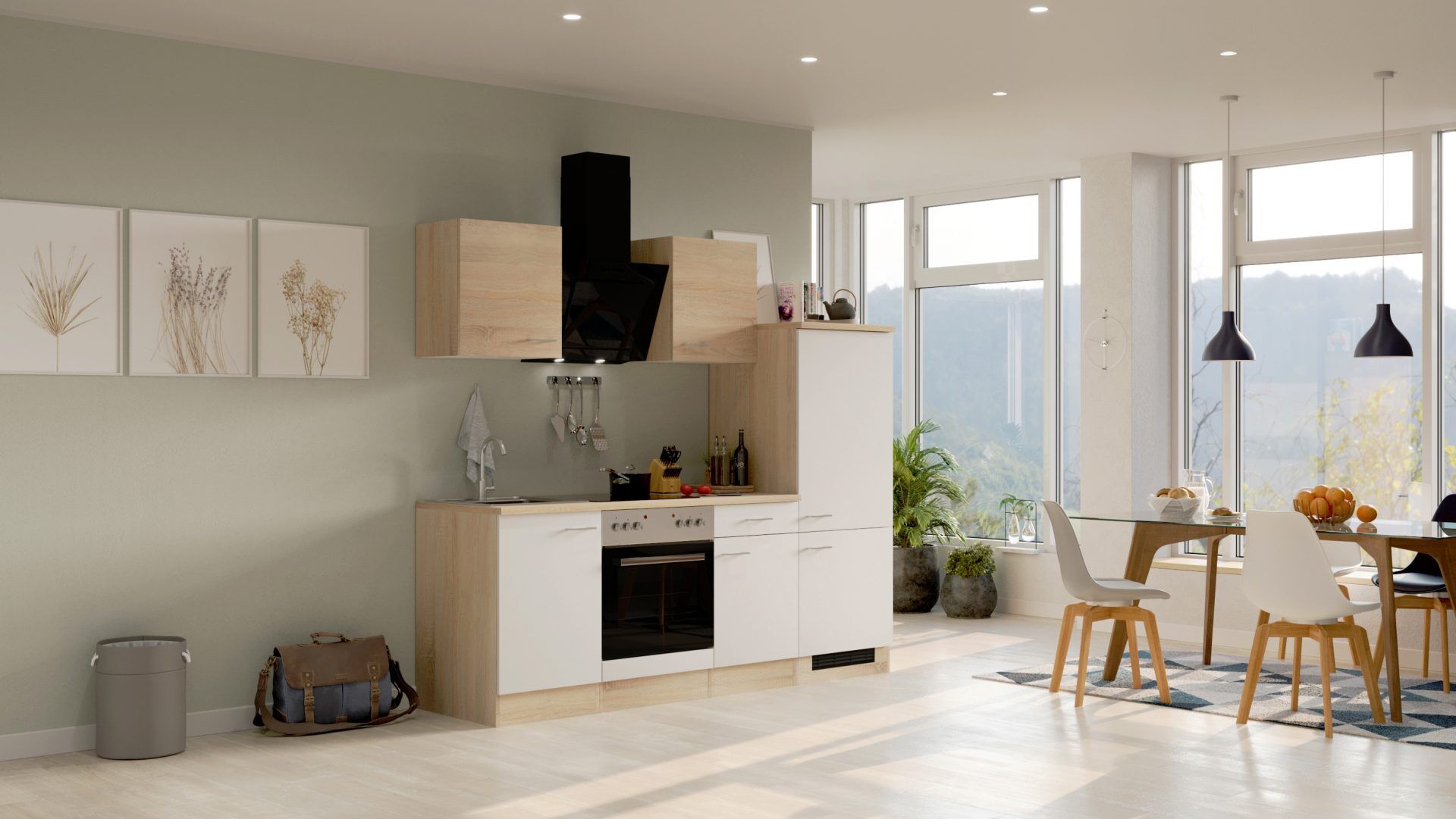 Küchenzeile SAMOA 220 cm mit E-Geräten