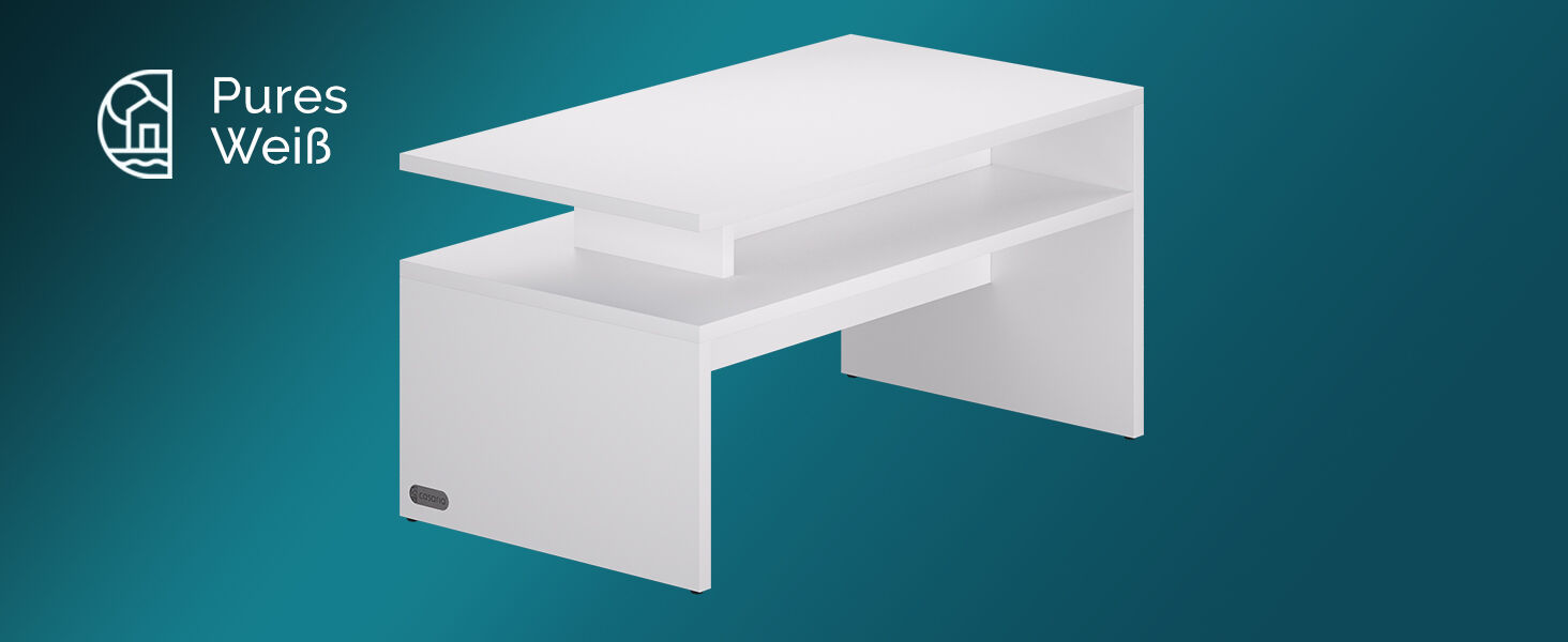 Couchtisch Sacramento Weiß 95x55x50cm
