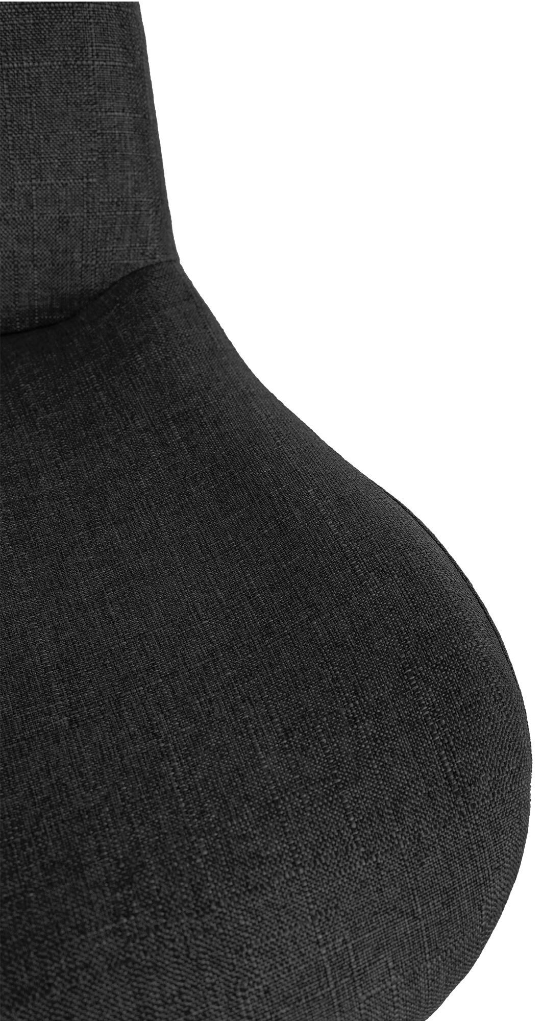 Barhocker Solon Chrom Stoff, schwarz