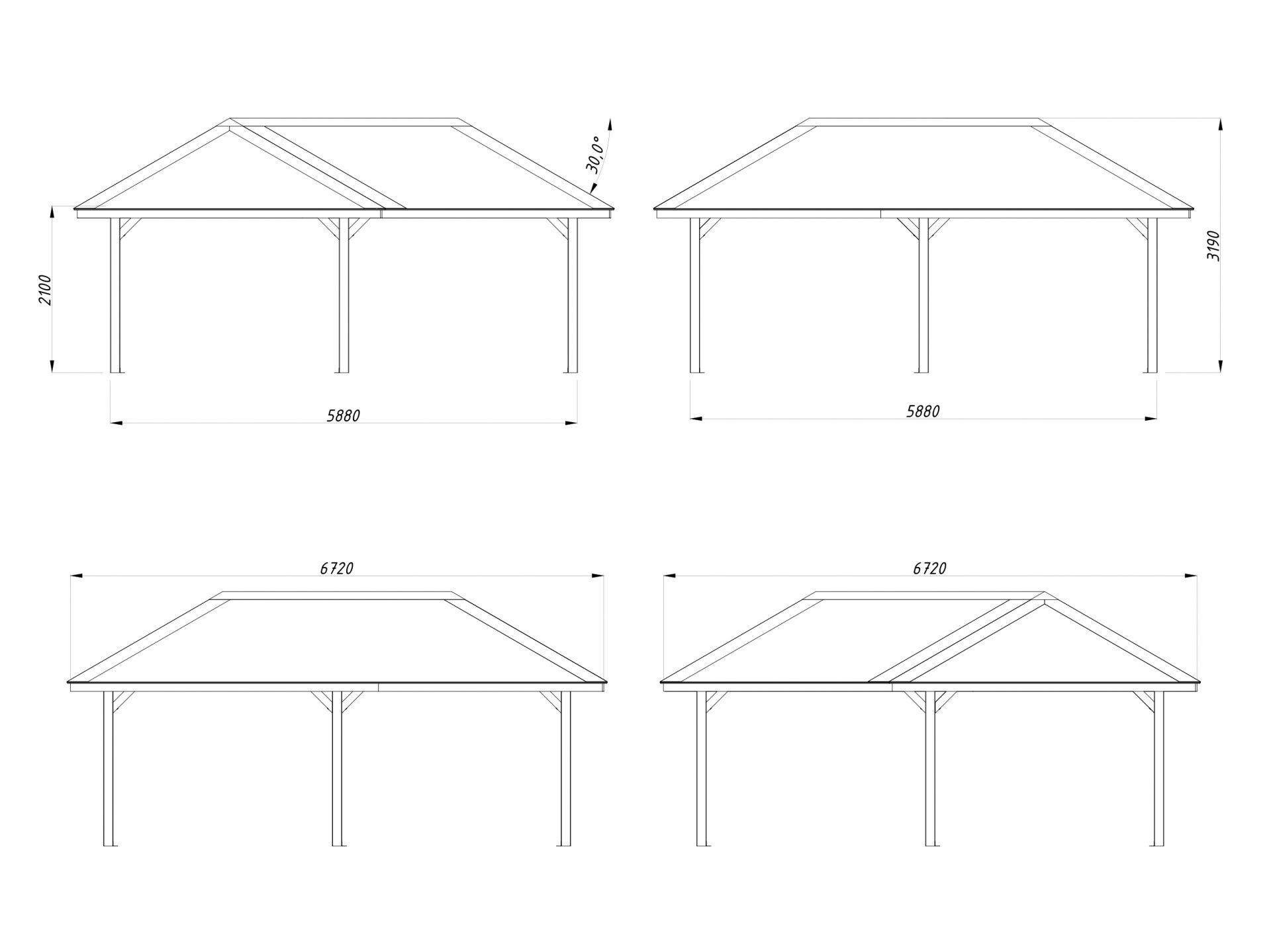Palmako Pavillon Bianca 24,9 m2