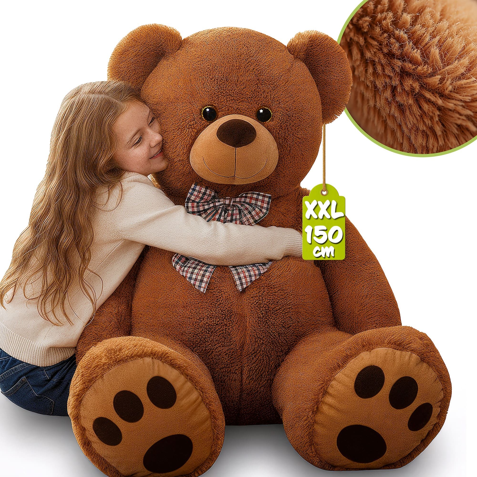 Plüschtier Teddybär XXL Braun 150cm