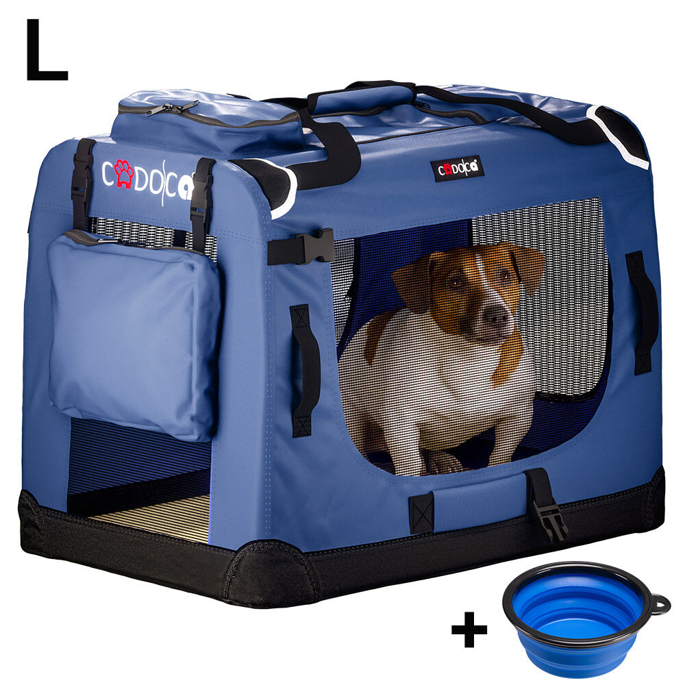 Hundebox faltbar L 70x52x50cm Blau