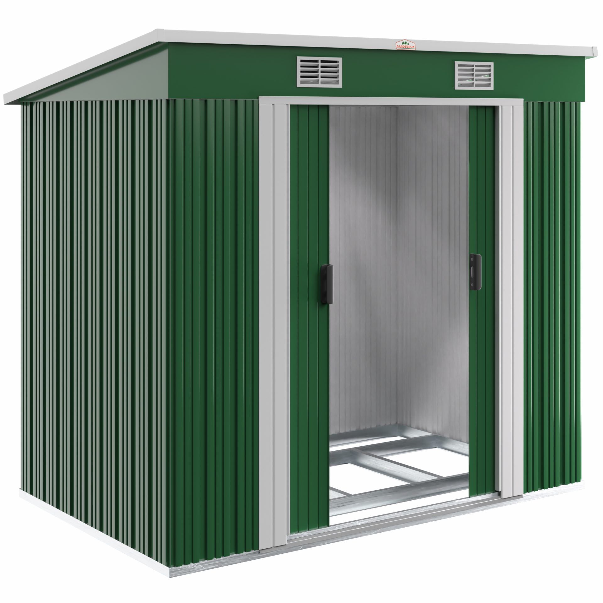 Geräteschuppen Grün Metall 200x125x180cm