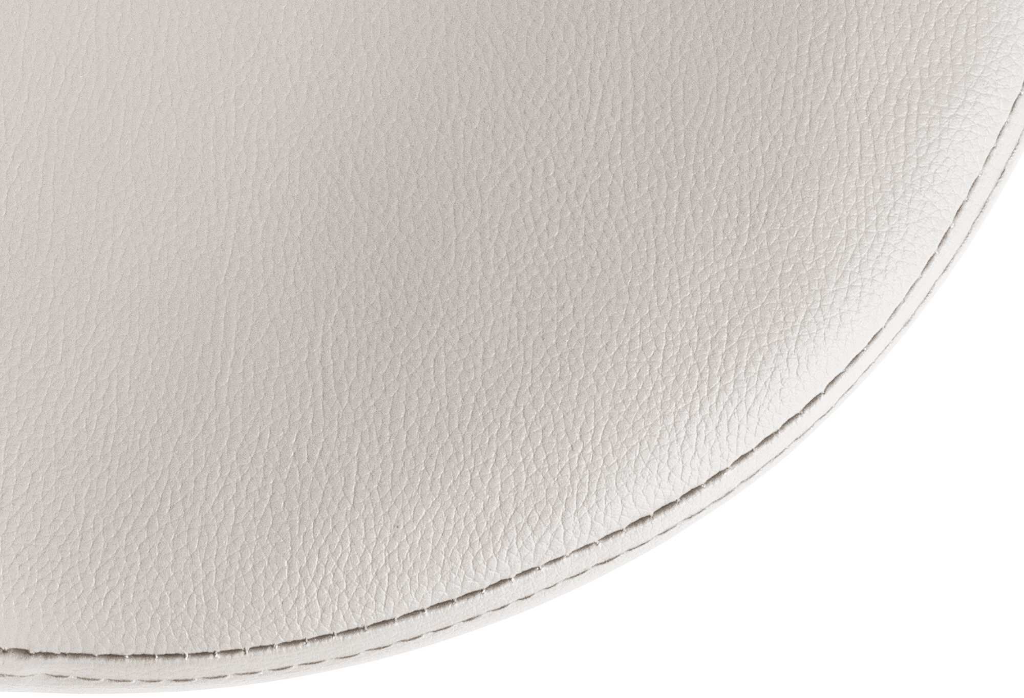 2er Set Barhocker Ponte Kunstleder chrom, weiß