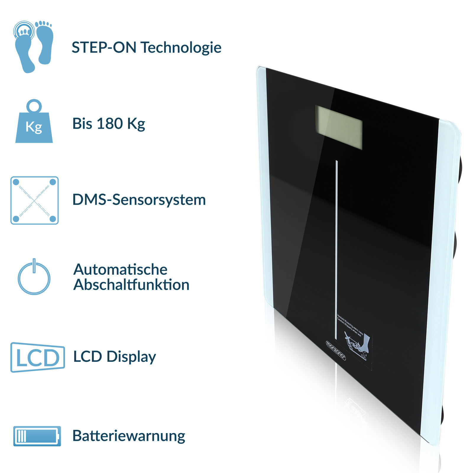 Digitale Personenwaage mit DMS-Sensorsystem - LCD Display