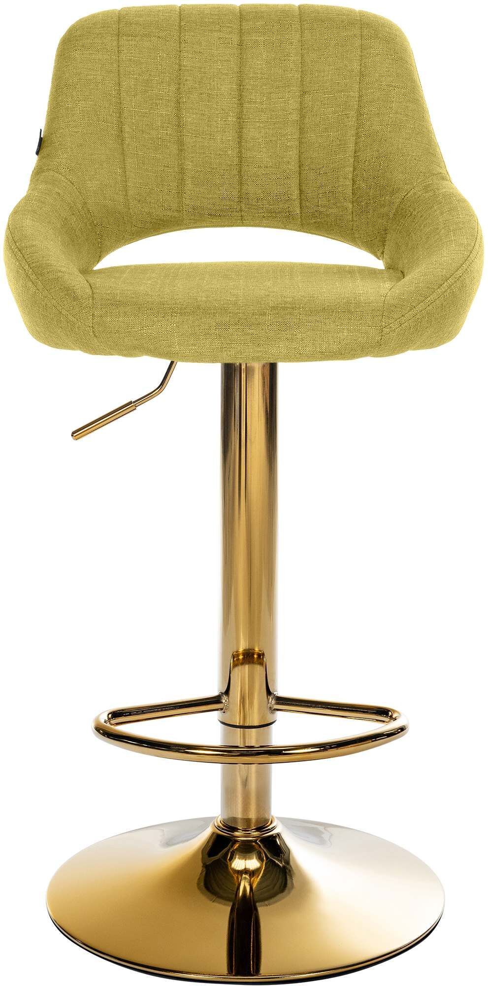 Barhocker Milet Stoff gold, grün