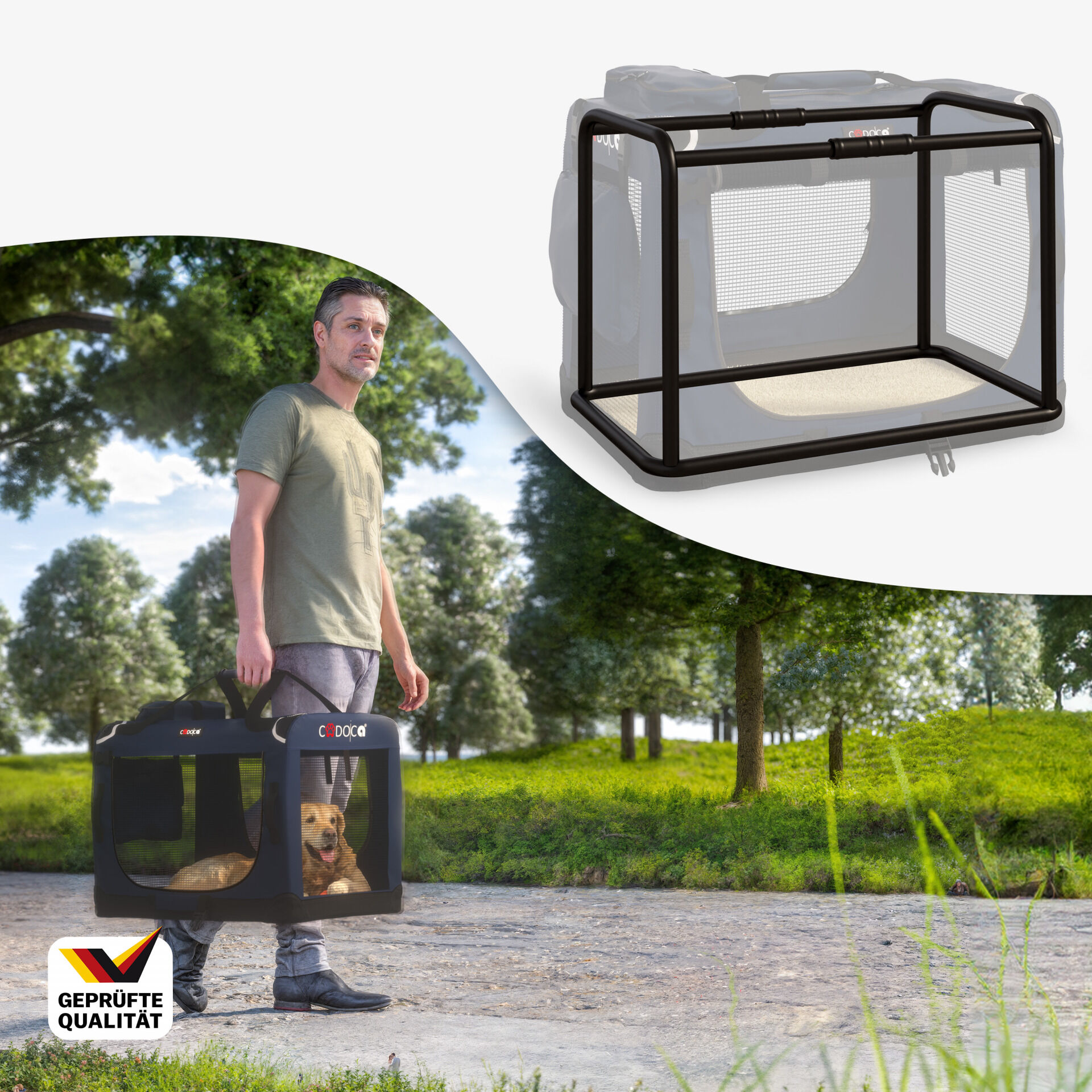 Hundebox faltbar XXXL 101x70x70cm Blau