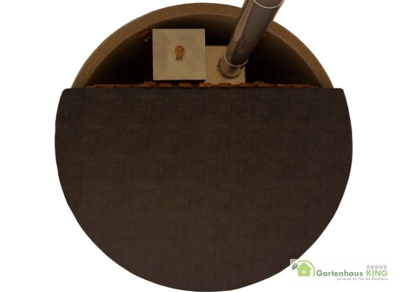 Isolierdeckel für Badezuber Basic und Premium mit Innenofen Draufsicht