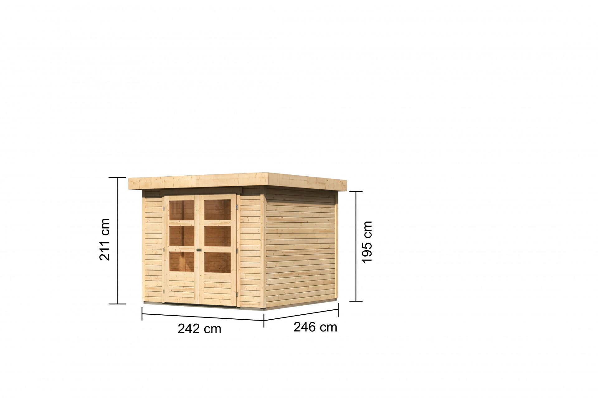 Karibu Gartenhaus Askola 3,5, naturbelassen