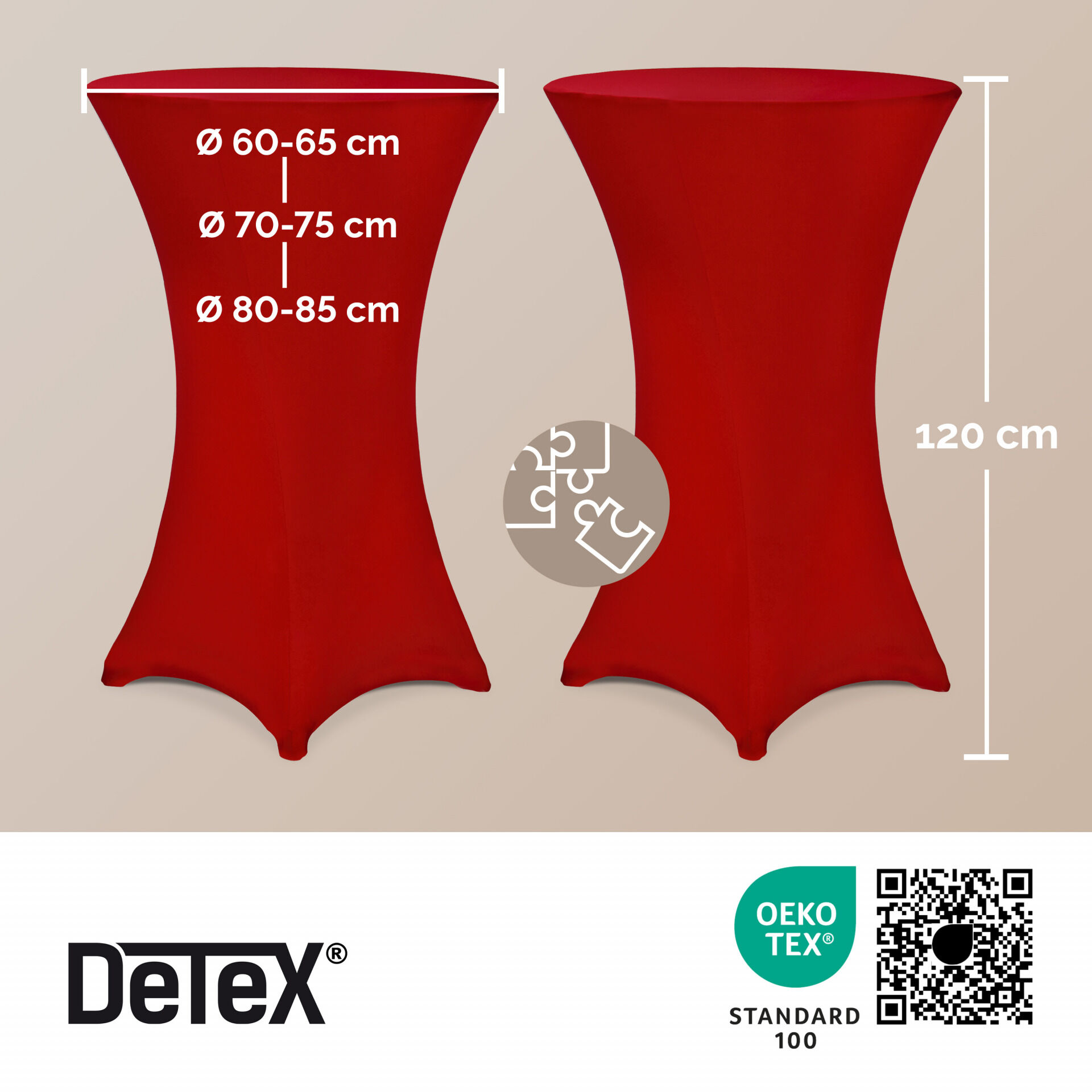 Stehtischhusse Bordeaux Ø70cm