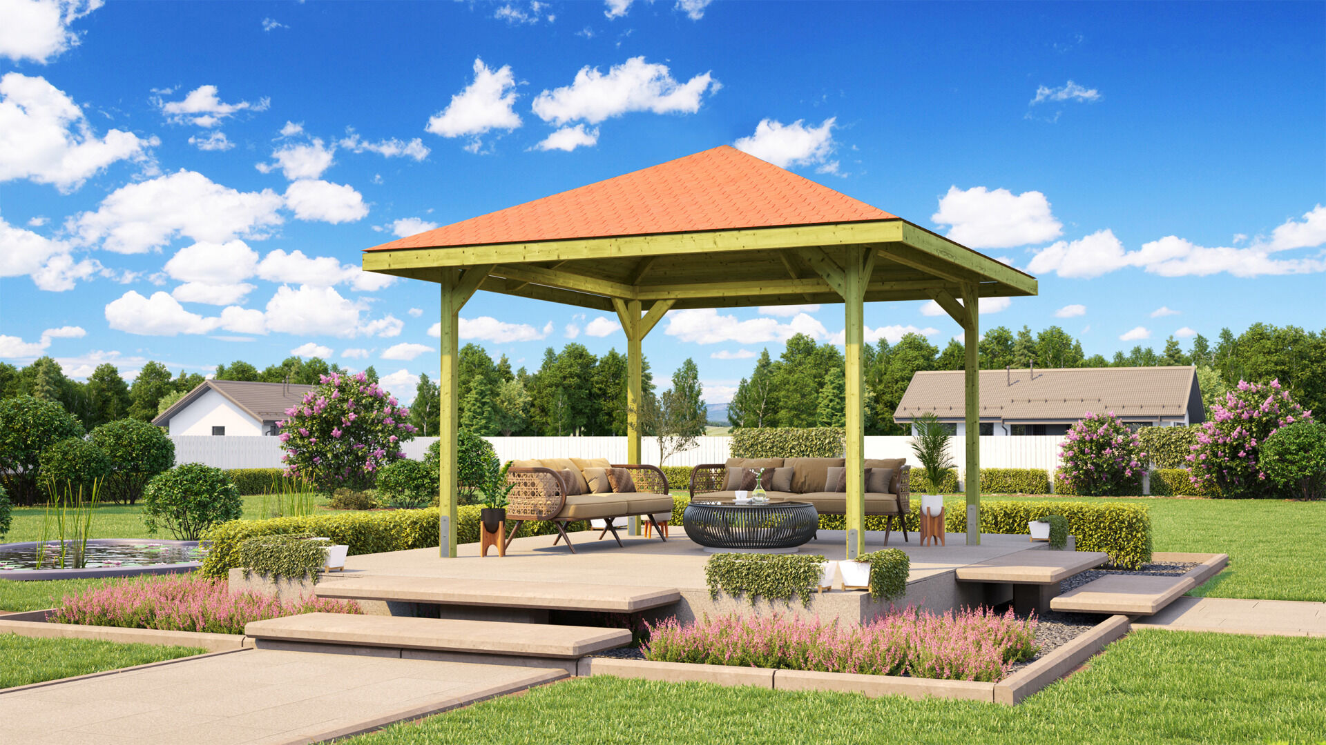 weka Gartenoase 651 Gr.3, Sparset inkl. roten DS