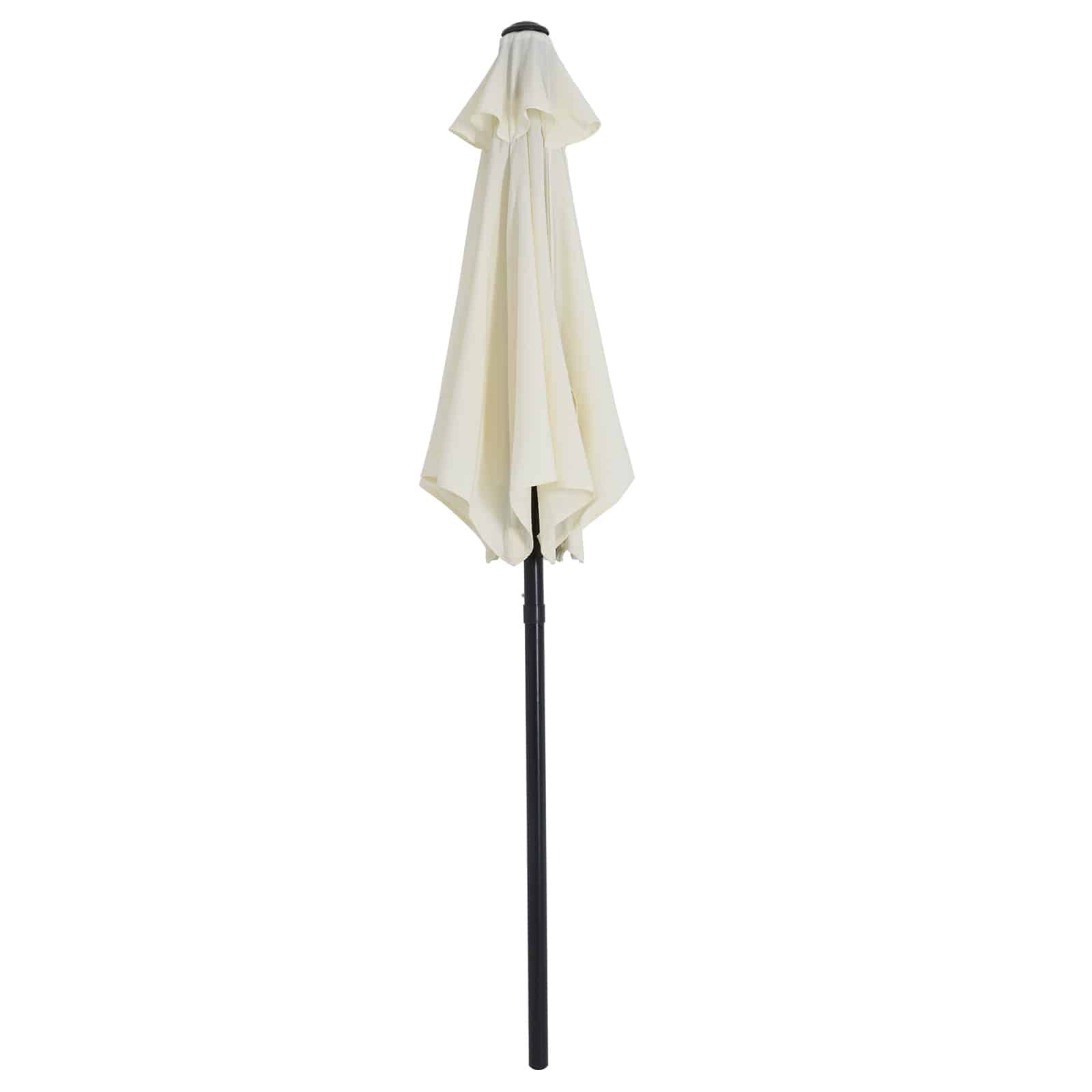 Sonnenschirm Fiji Beige Ø200cm UV-Schutz 80+ mit Kurbel