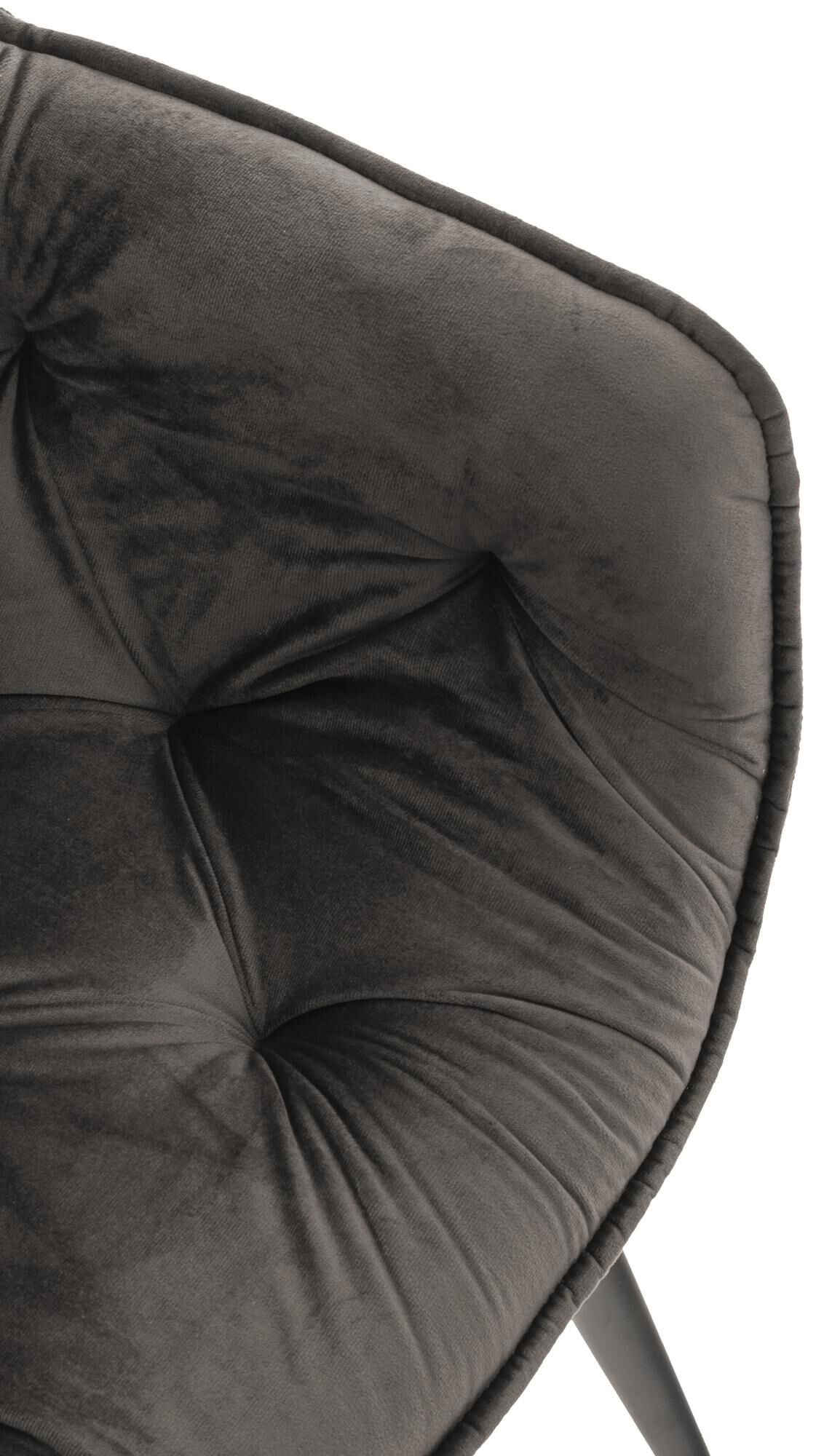 Stuhl Tanna Samt, anthrazit