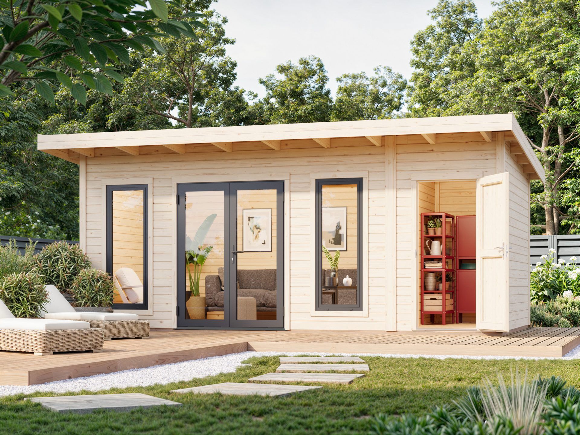 Palmako Pultdach Gartenhaus Aurelia 16,7 m²