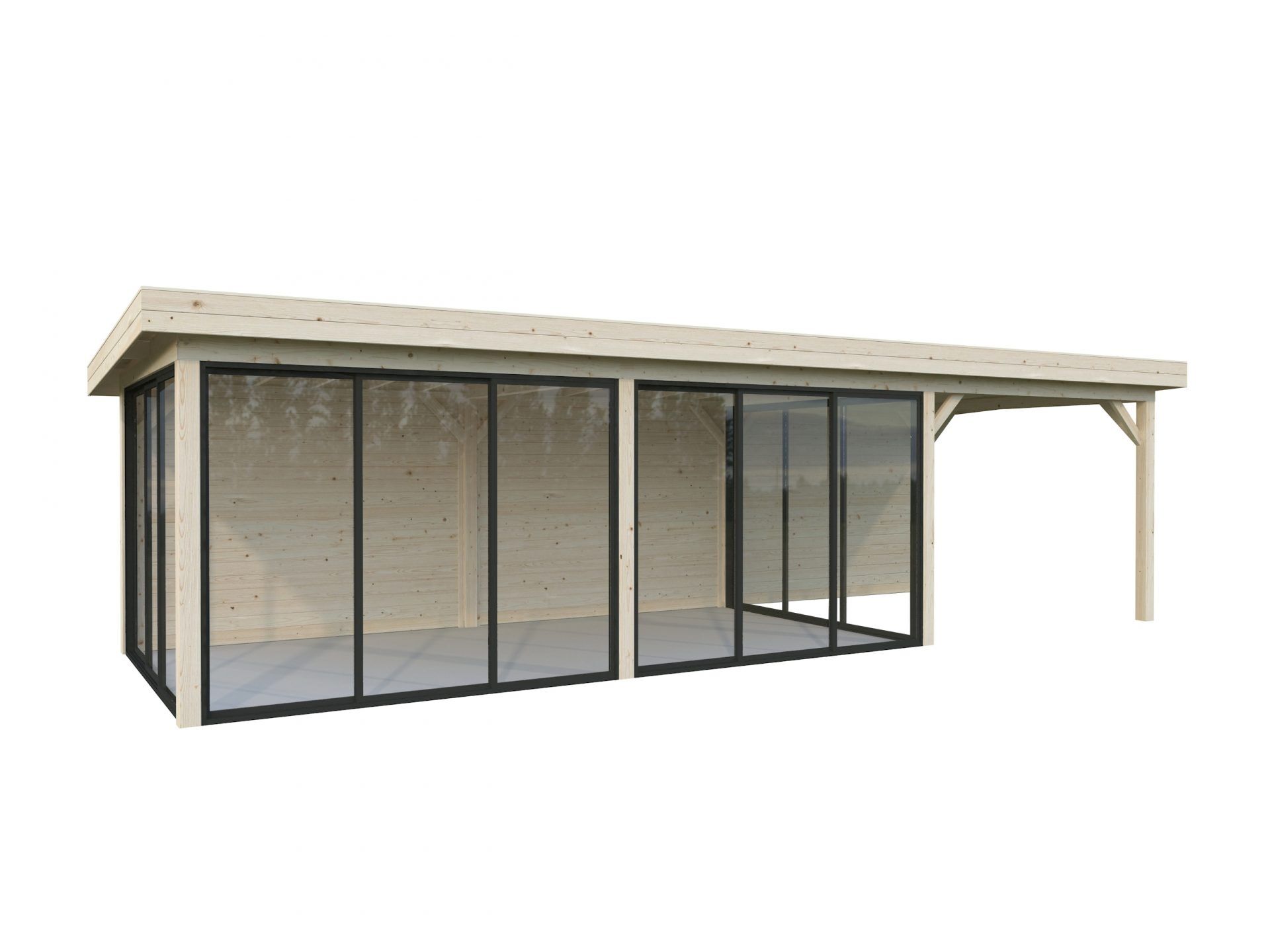 Palmako modernes Gartenhaus Lenna 24,9 m2 Set 418 Slide