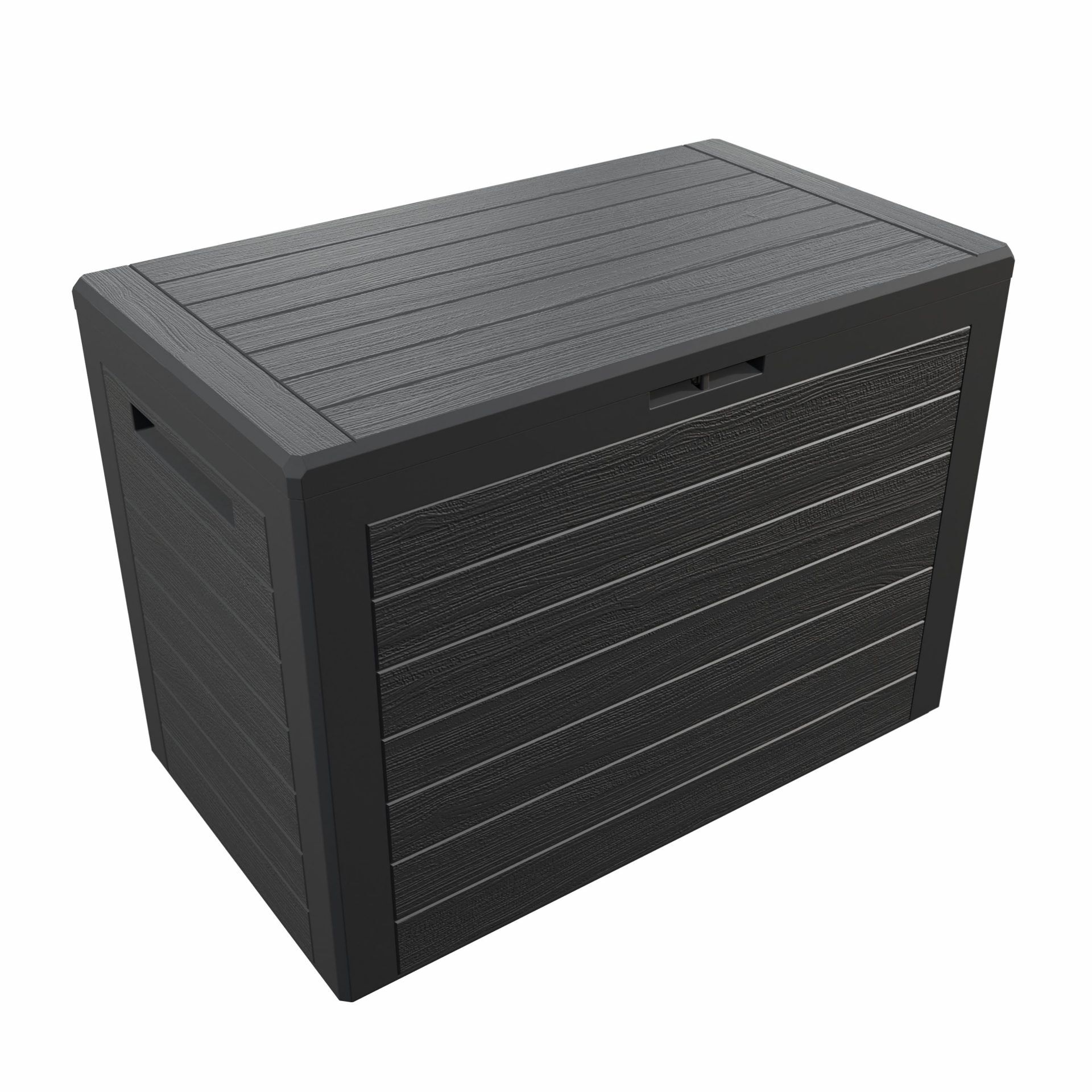 Gartenbox Lille 190L Anthrazit in Holzoptik wetterfest abschließbar