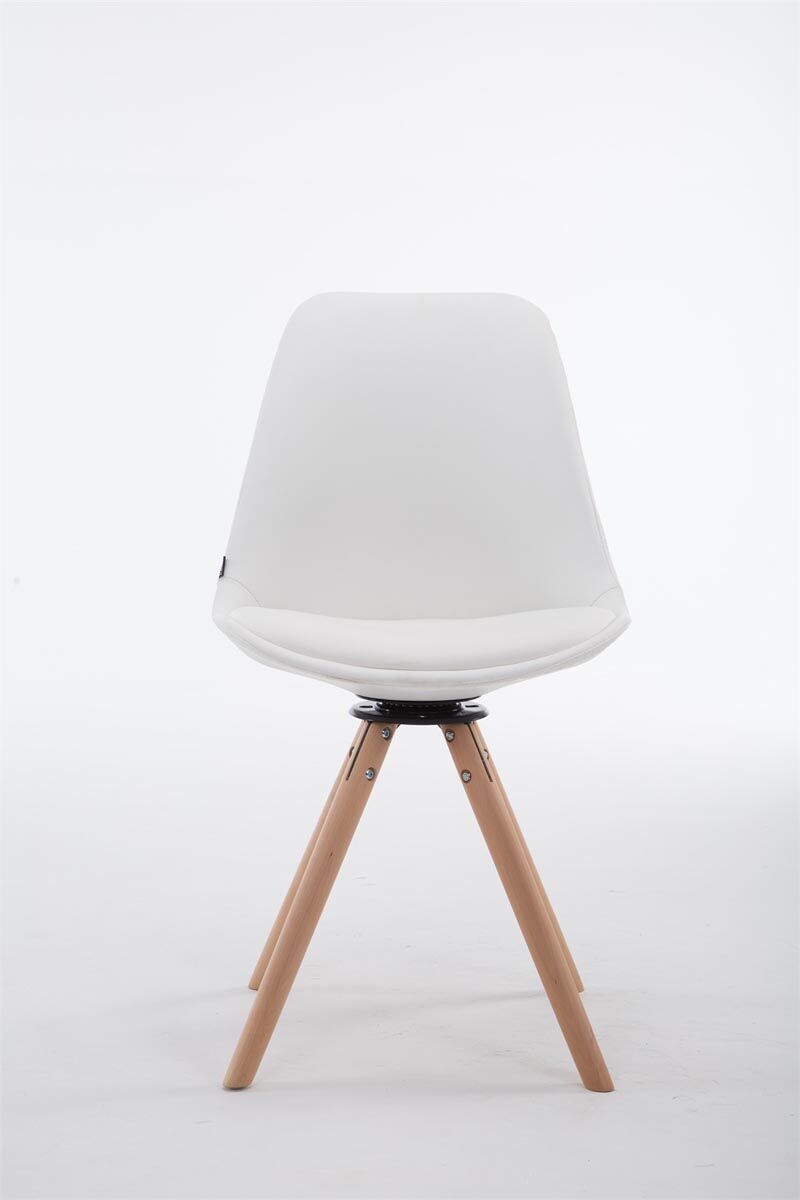 Besucherstuhl Calais Drehbar Natura Rund, weiß