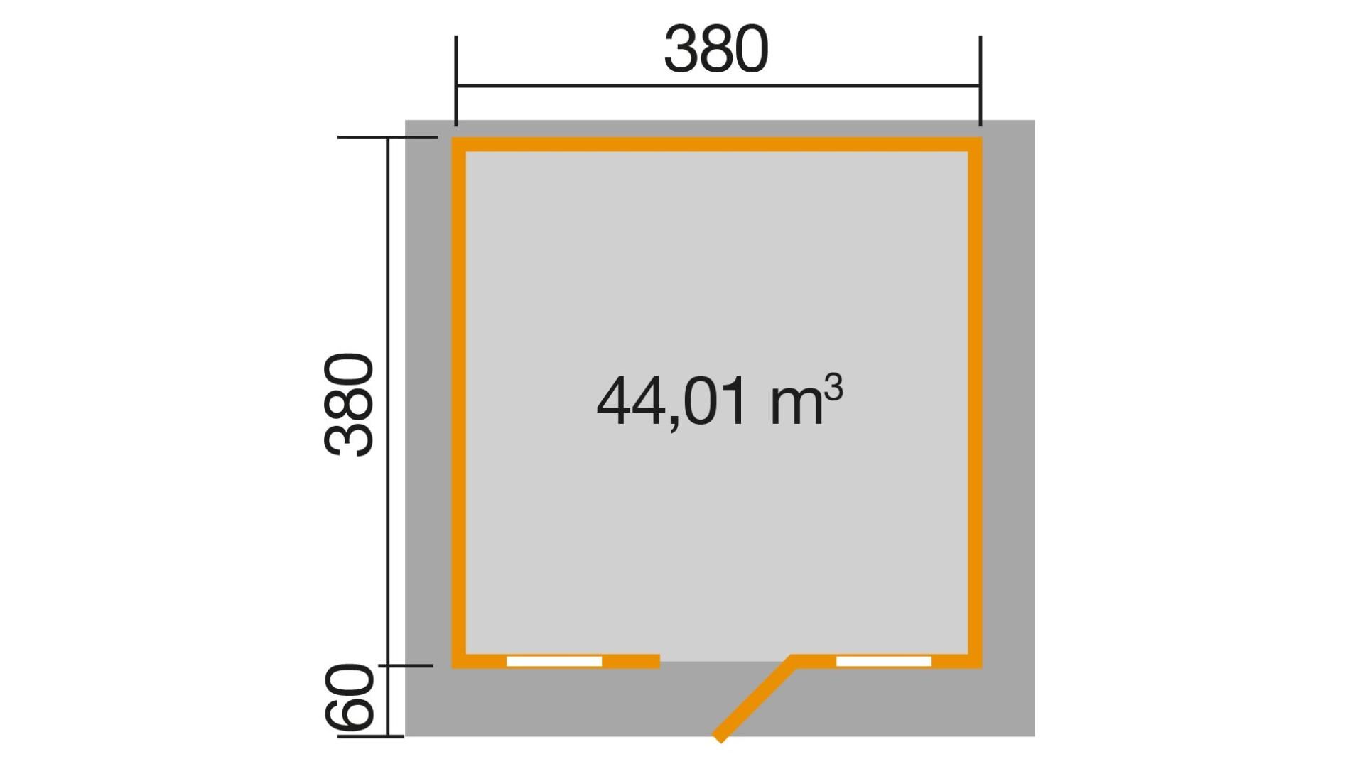 weka Weekendhaus 138 Gartenhaus 4,5x4,5m