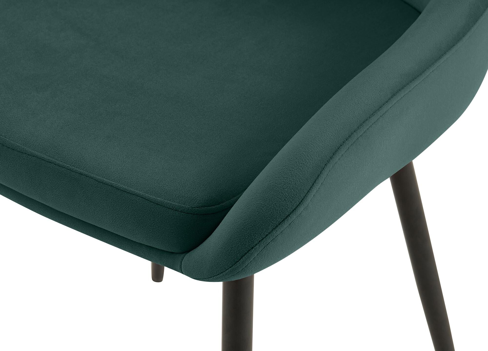 Esszimmerstuhl Elmira Samt schwarz, grün